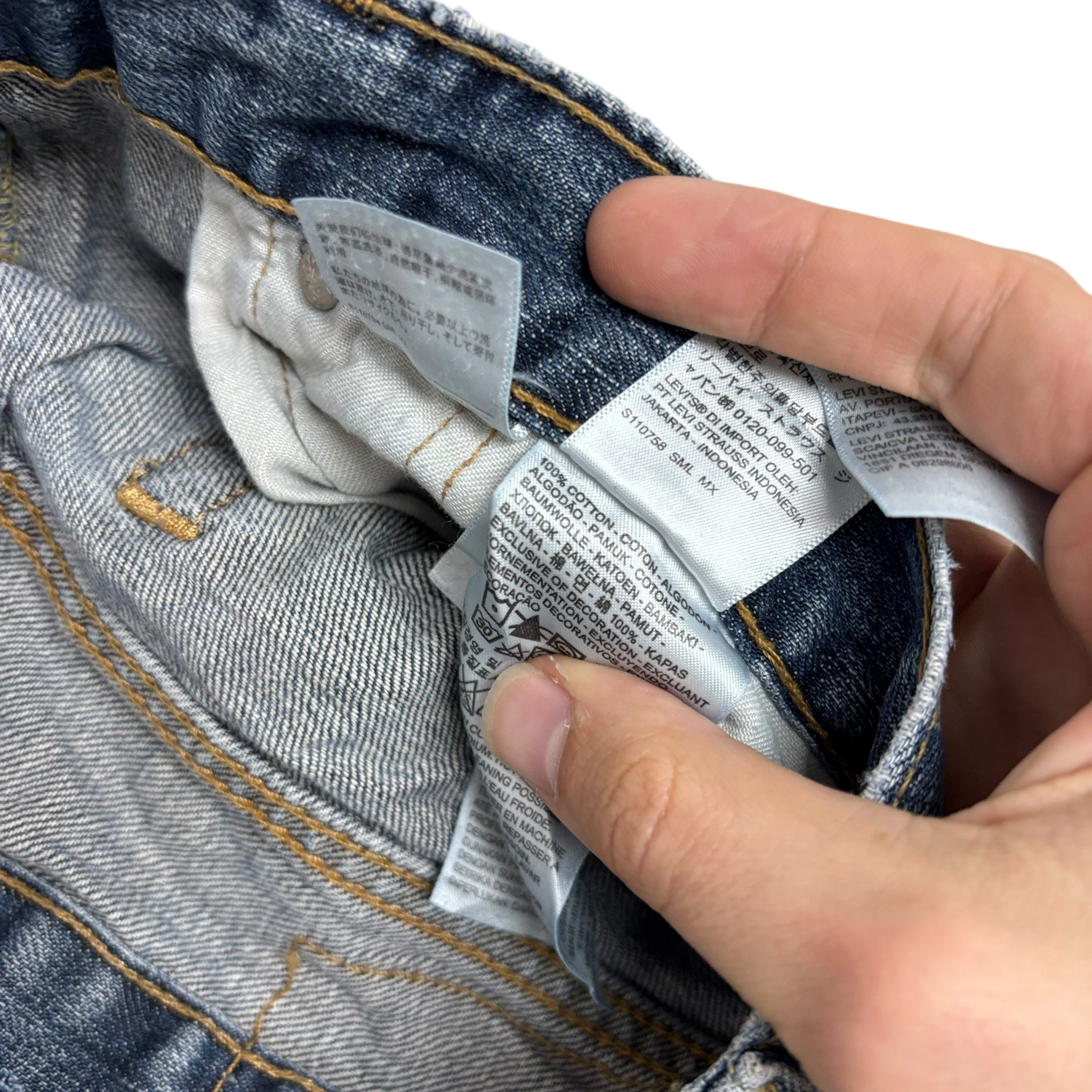 Levis 559 Jeans W32 L34 Mens Mid Blue Regular Straight Fit Denim (F)