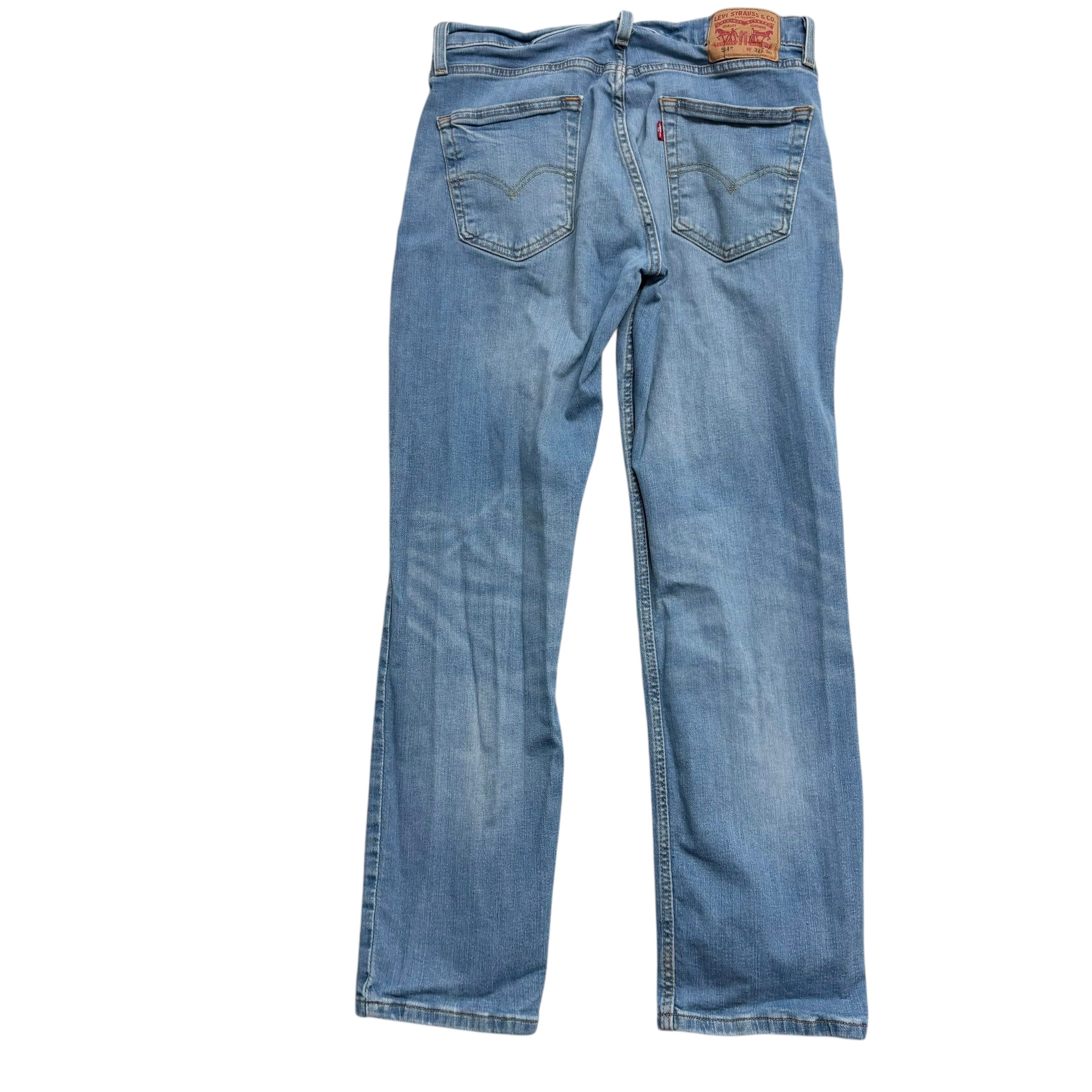 Levis 514 Jeans W30 L30 Mens Light Blue Regular Straight Fit Stretch Denim