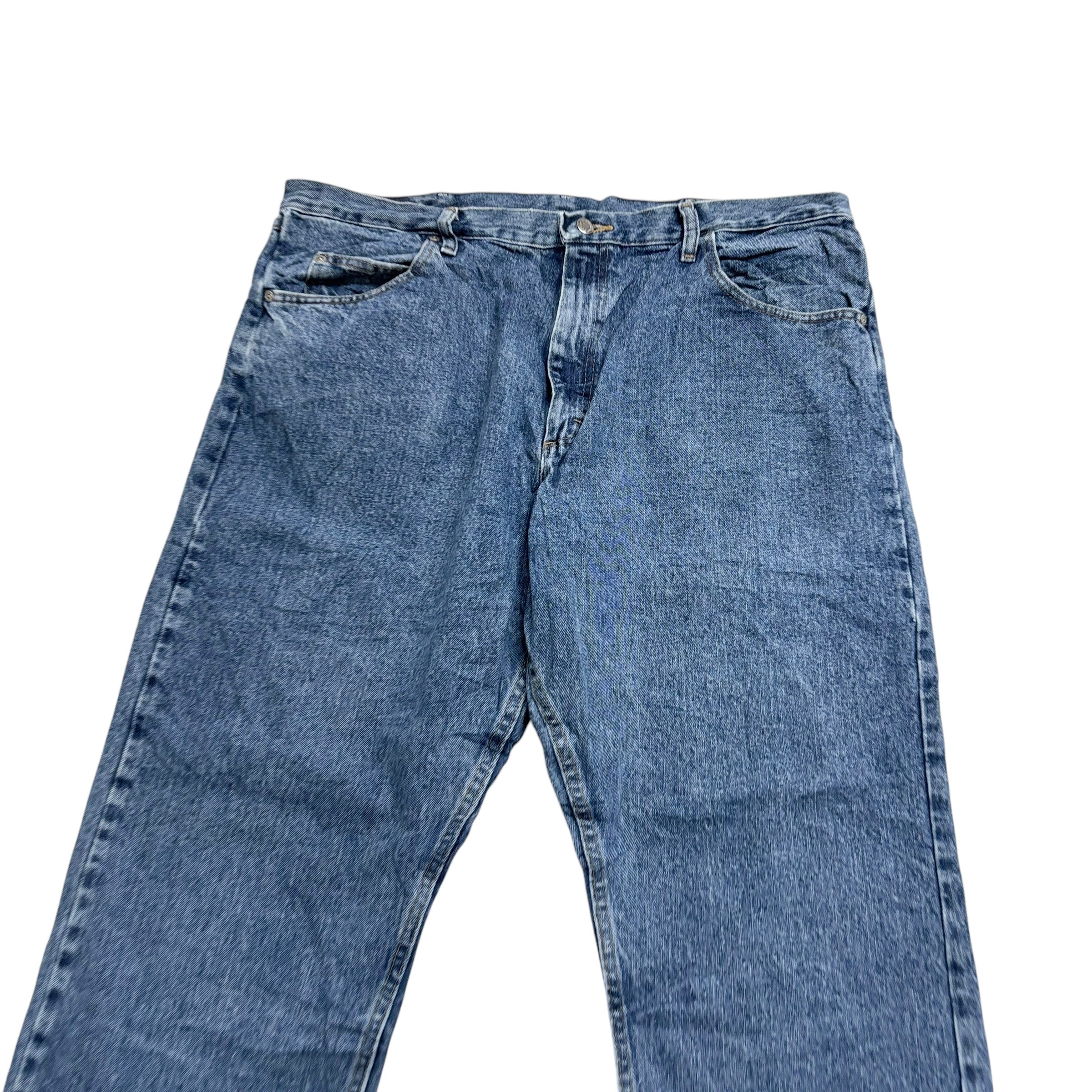 Wrangler Jeans W40 L30 Mens Mid Blue Baggy Relaxed Straight Fit Denim (E)