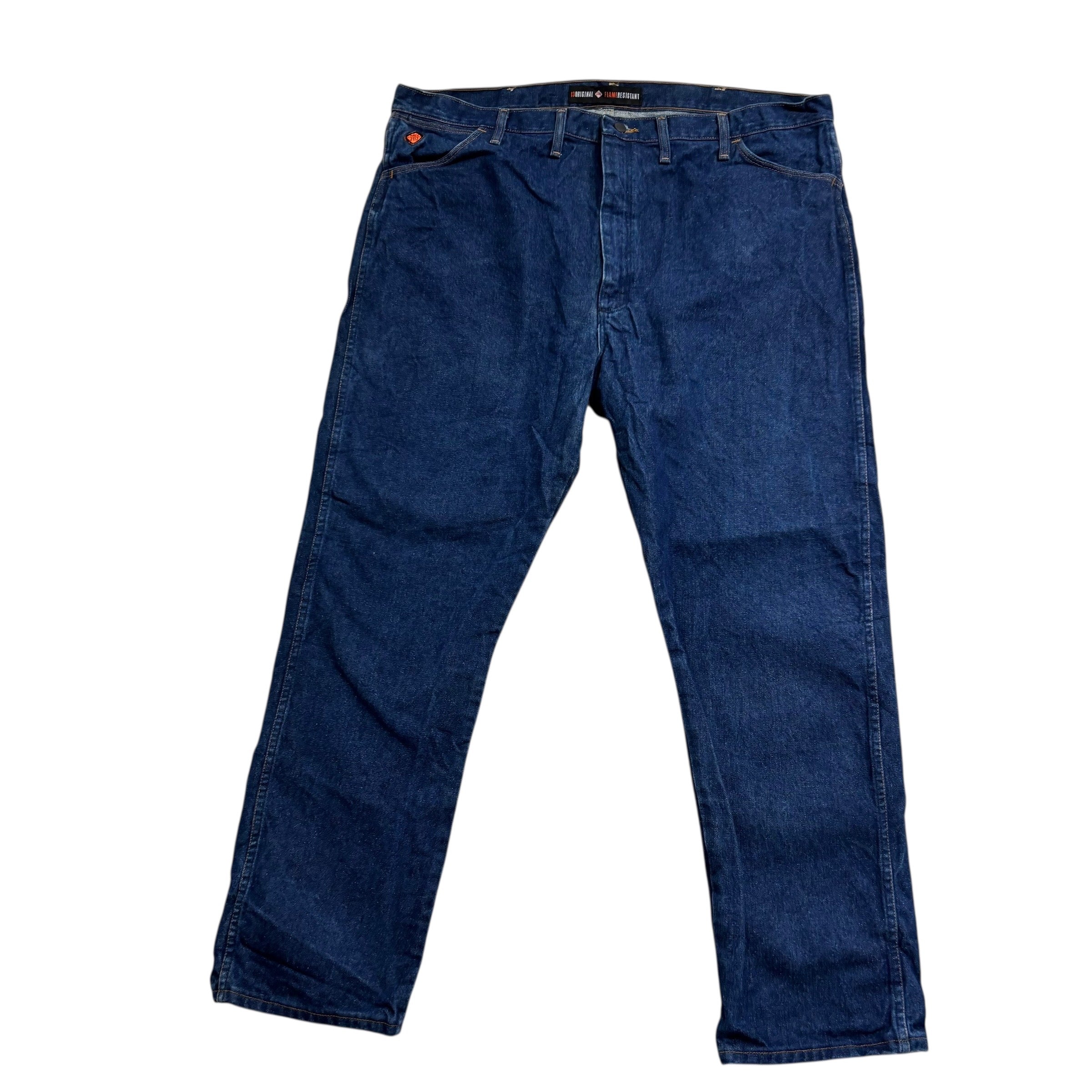 Wrangler Jeans Cowboy Cut W44 L32 Mens Dark Blue 13MWZ Original Fit Denim