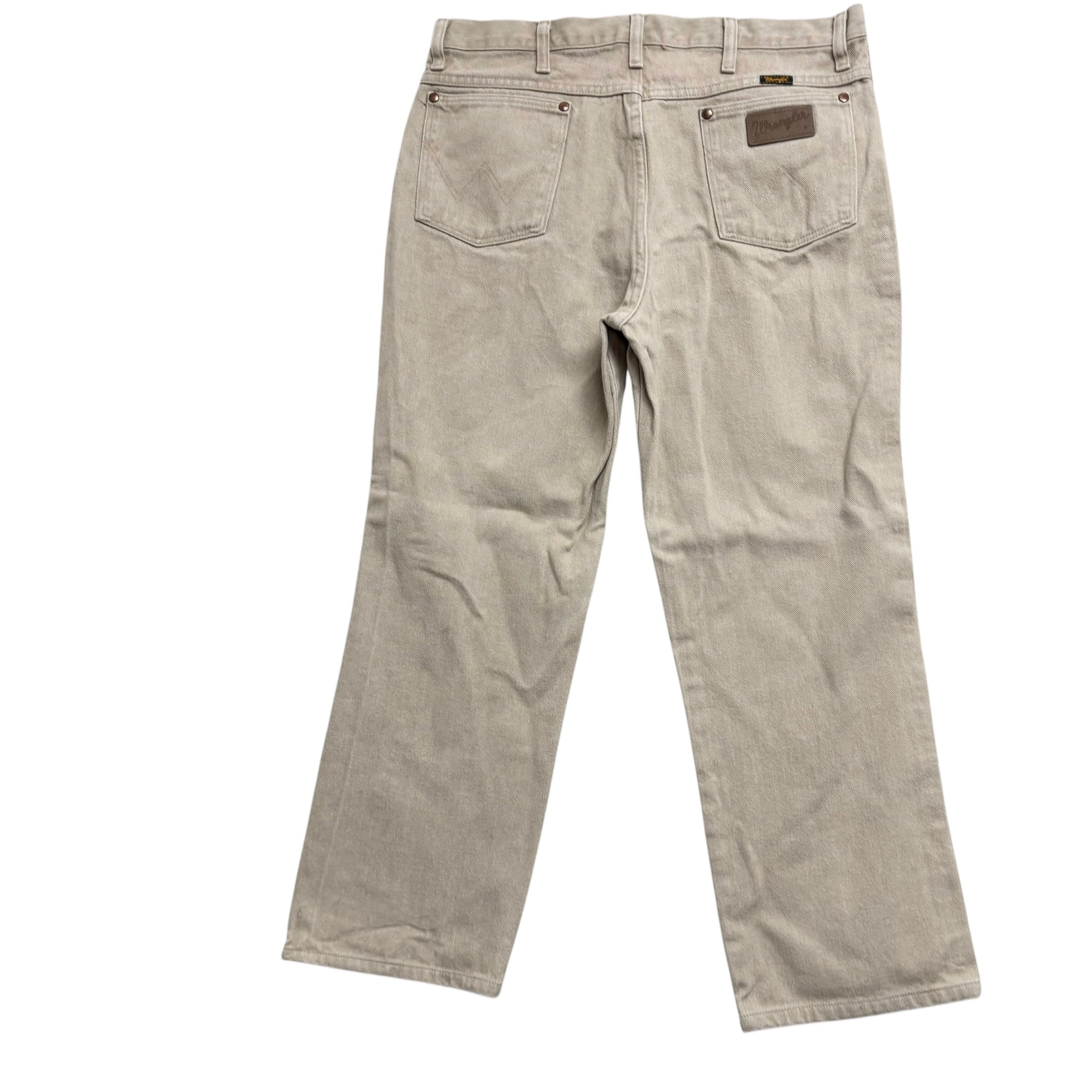 Wrangler Jeans Cowboy Cut W34 L27 Mens Beige 936 Slim Fit Denim