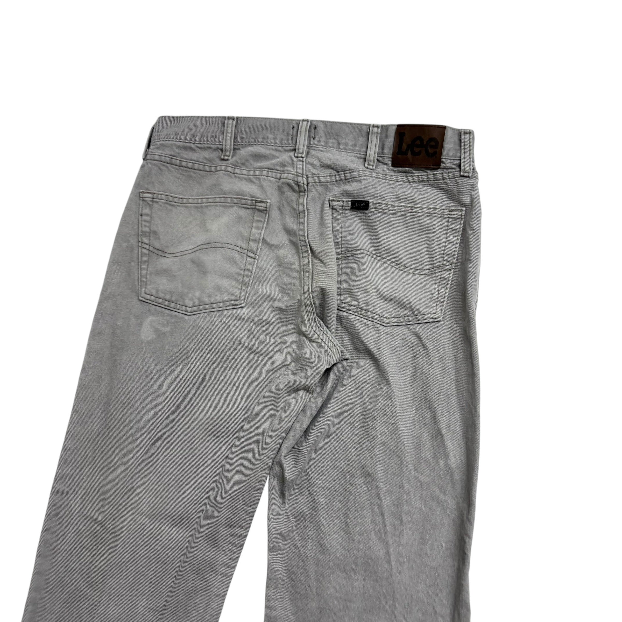 Lee Jeans W34 L29 Mens Regular Straight Fit Grey Denim