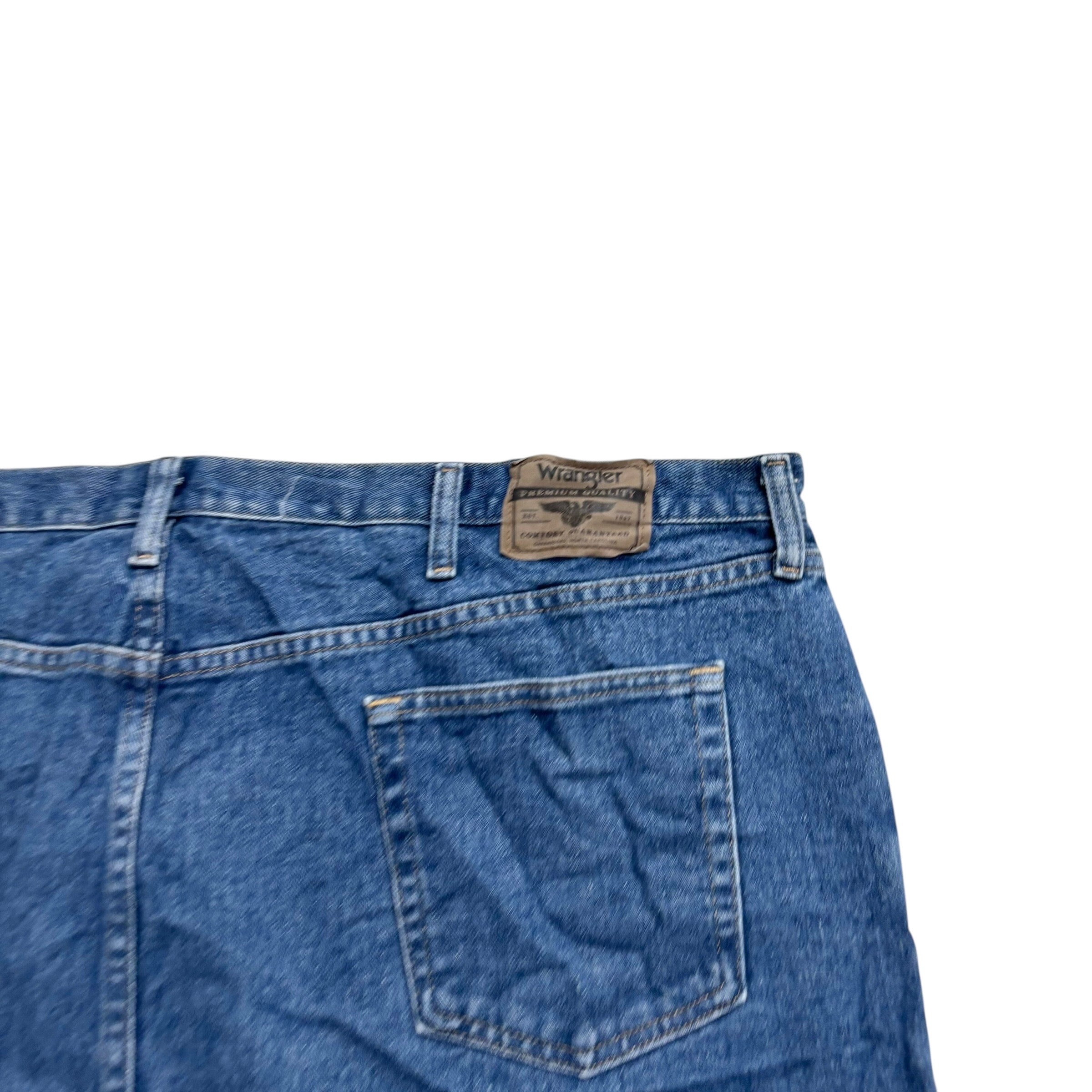 Wrangler Baggy Jorts W48 Mens Denim Shorts Mid Blue Relaxed Fit