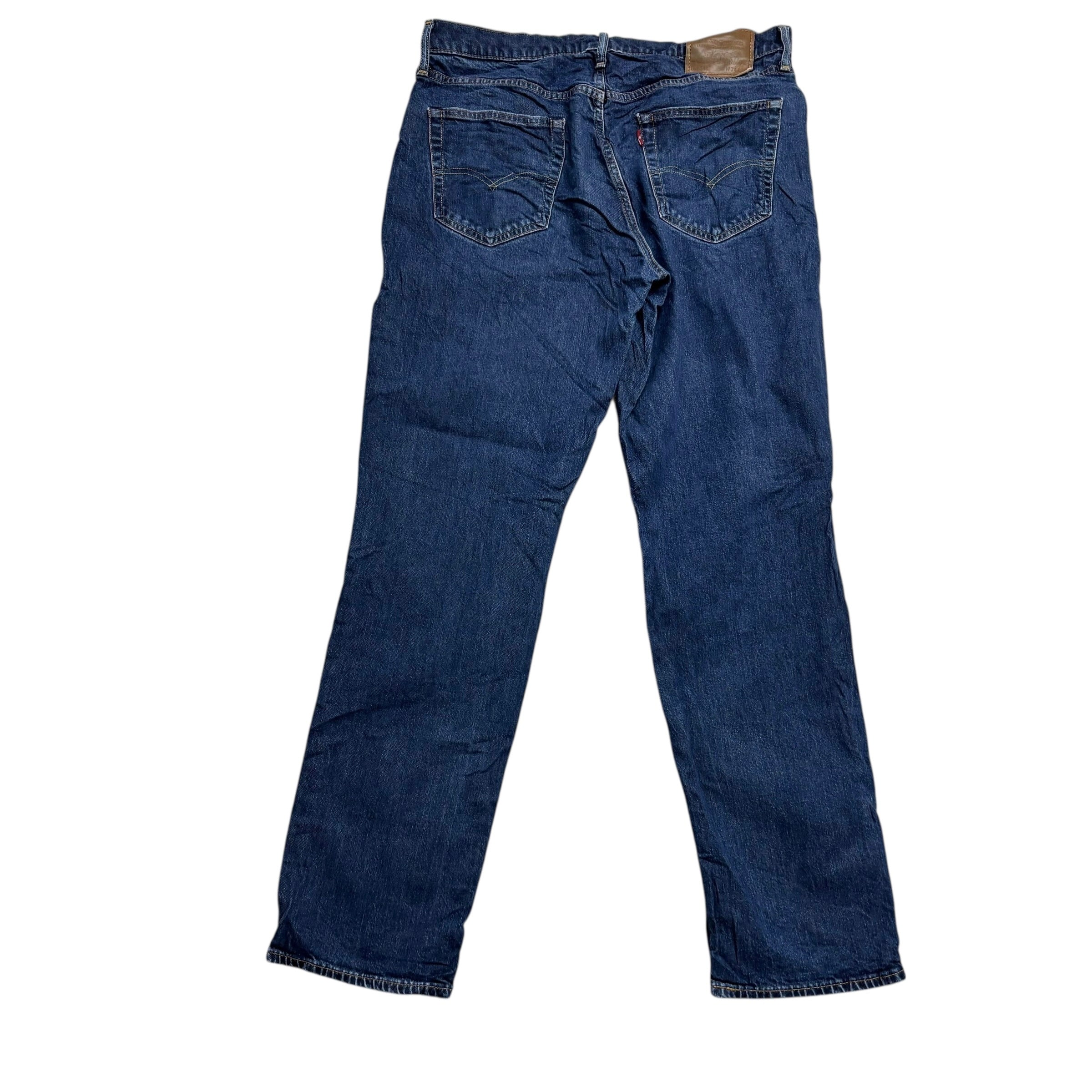 Levis 541 Jeans W34 L34 Mens Dark Blue Athletic Tapered Fit Stretch Denim (E)