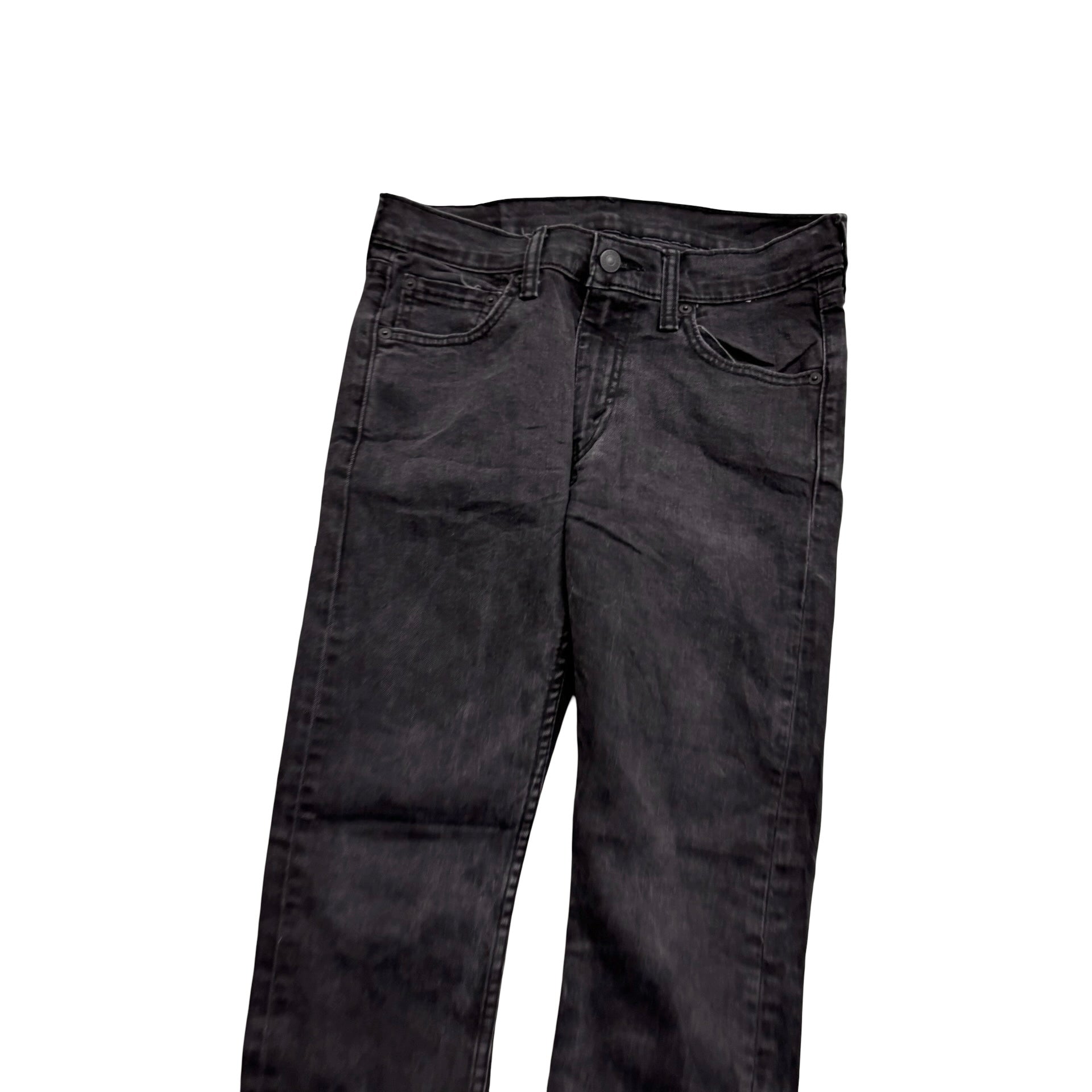 Levis 519 Jeans W28 L28 Mens Black Super Skinny Fit Stretch Denim (E)