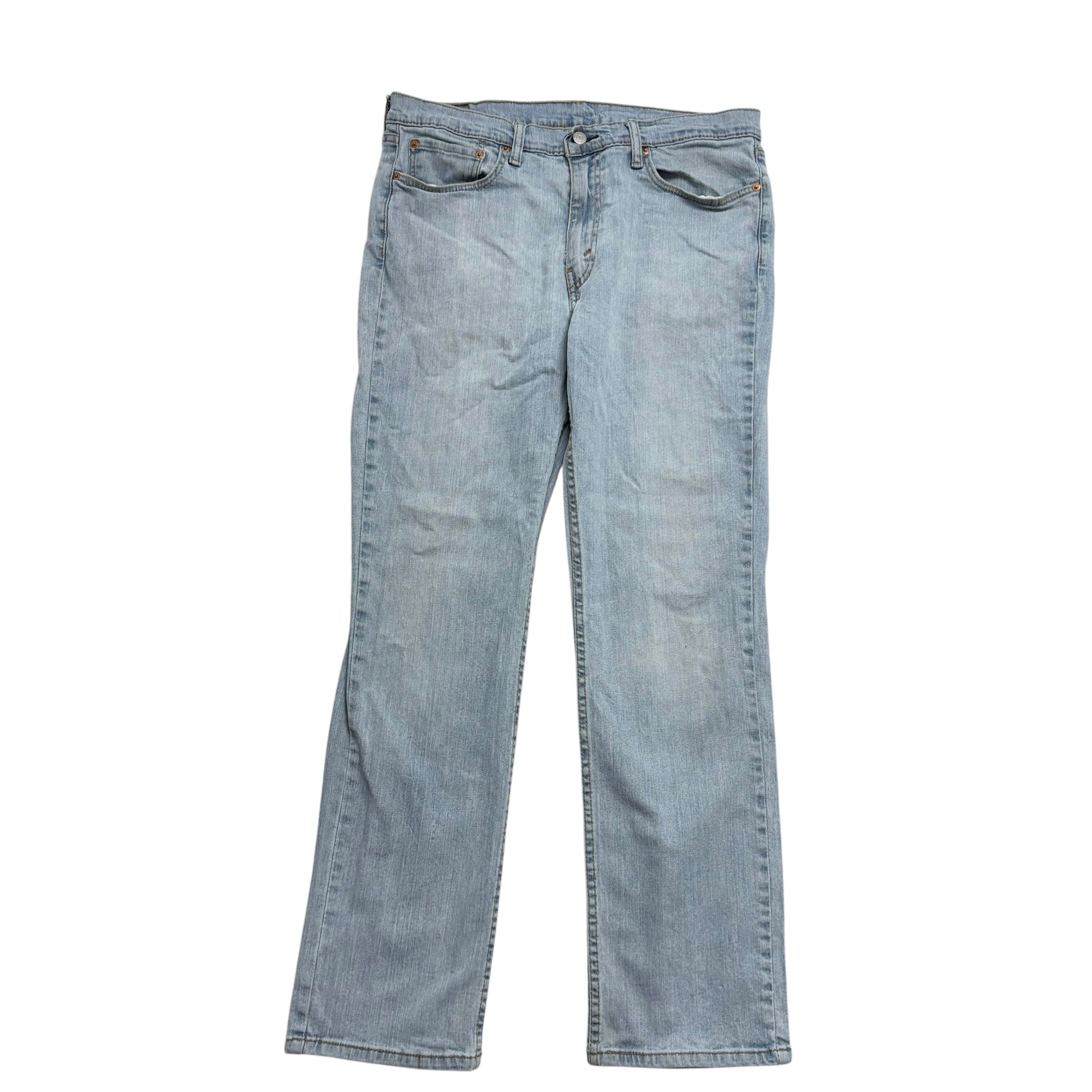 Levis 514 Jeans W36 L32 Mens Light Blue Regular Straight Fit Stretch Denim