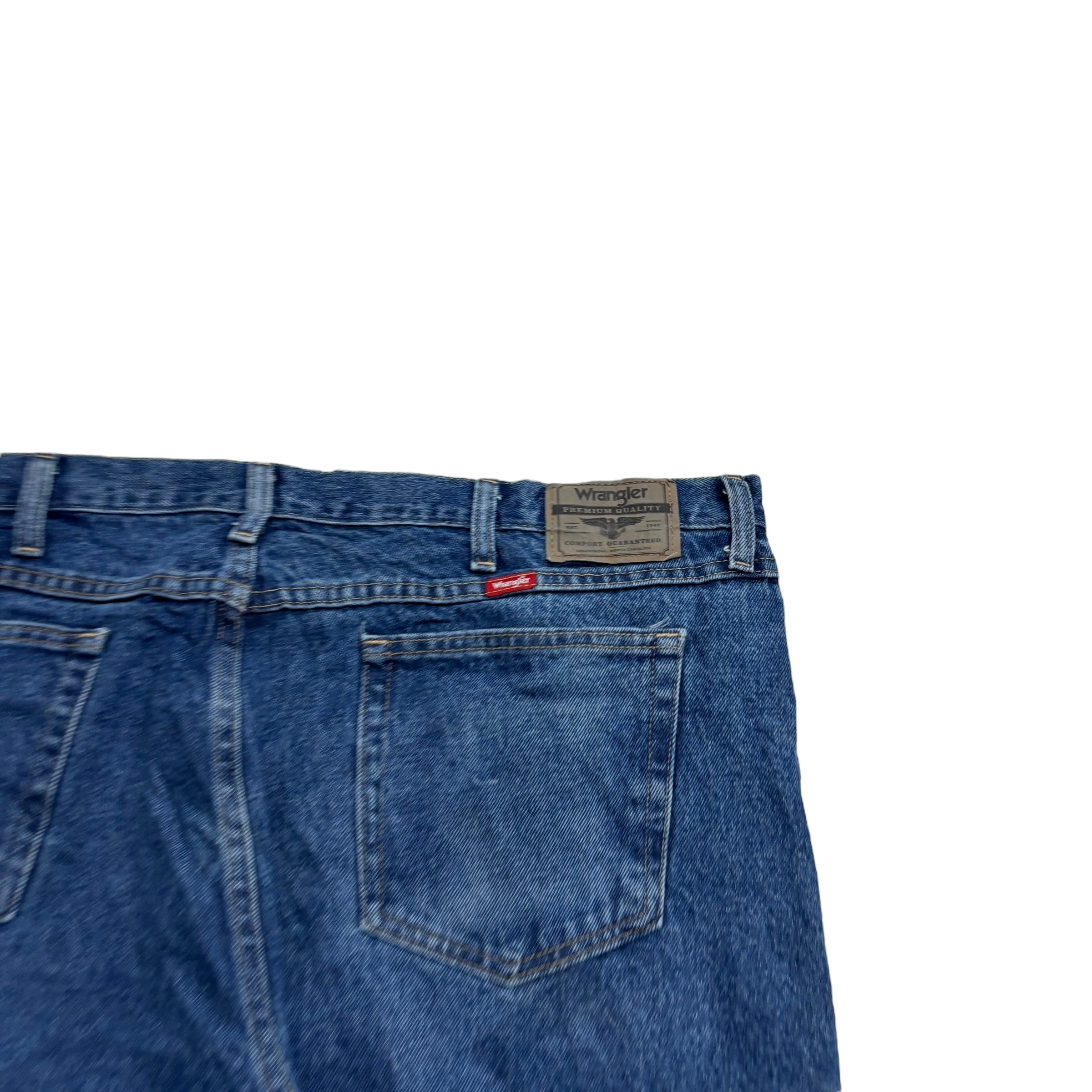 Wrangler Jeans W42 L29 Mens Mid Blue Relaxed Straight Fit Baggy Denim (E)