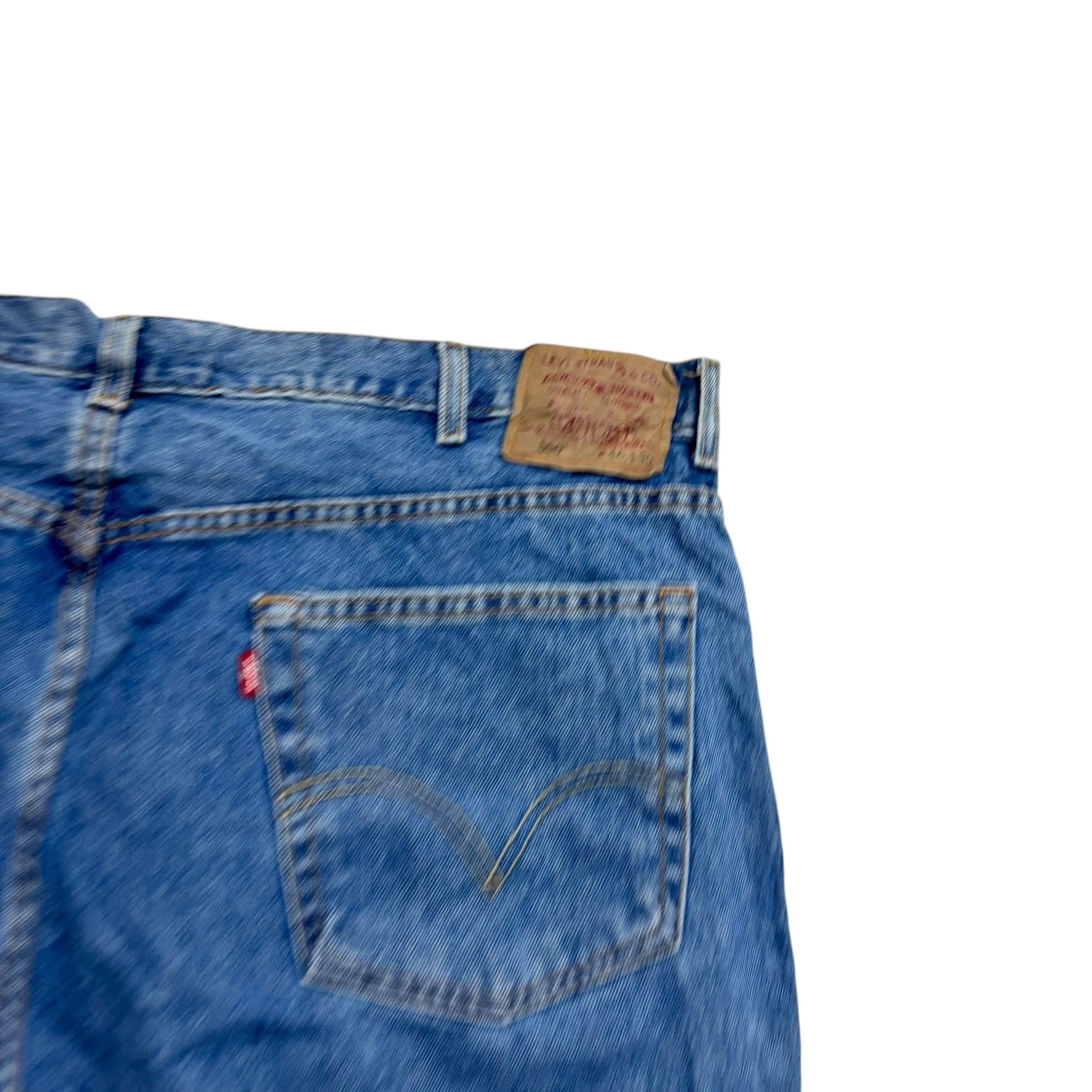 Levis 550 Jeans W44 L30 Mens Mid Blue Baggy Relaxed Straight Vintage Denim (E)