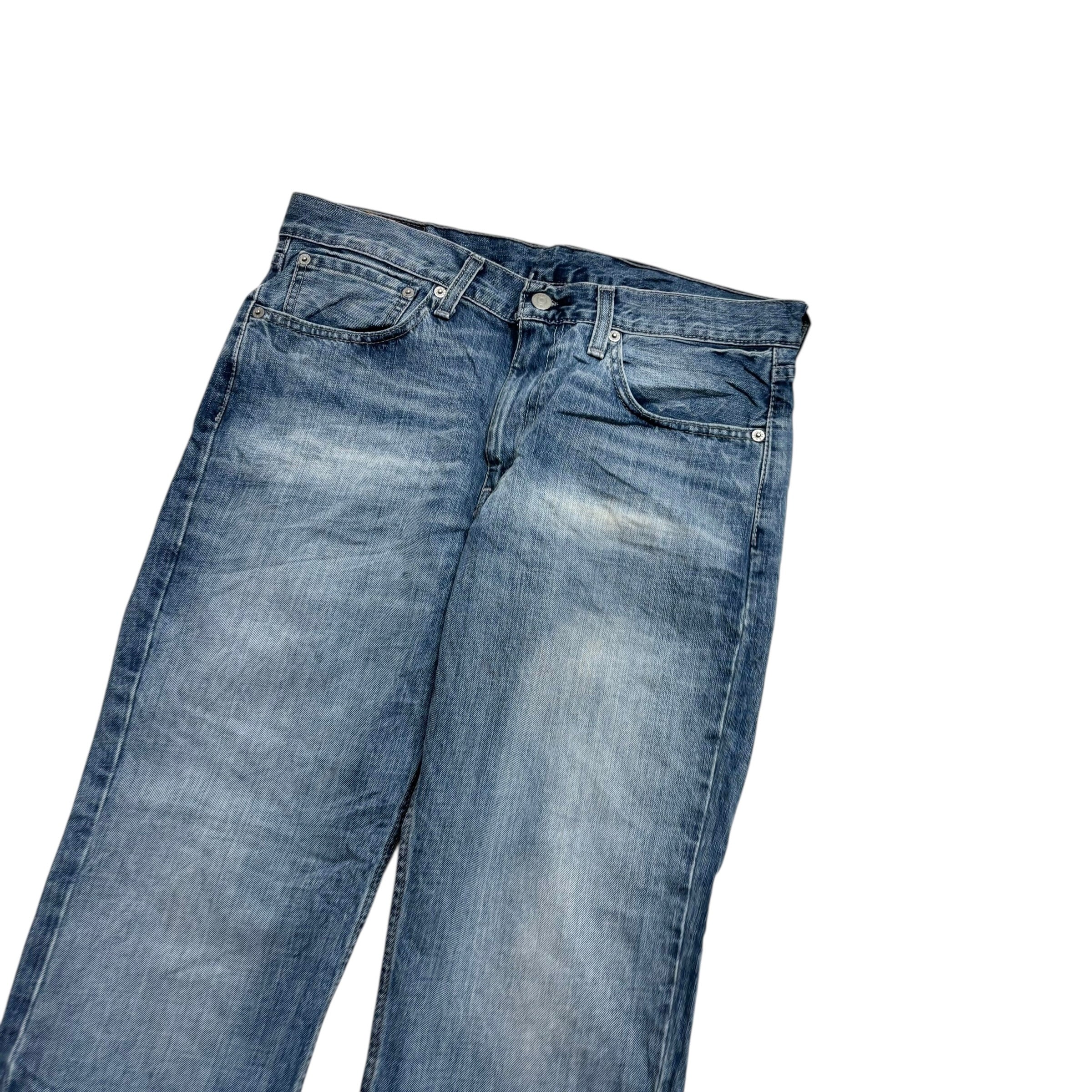 Levis 514 Jeans W32 L30 Mens Mid Blue Regular Straight Fit Denim