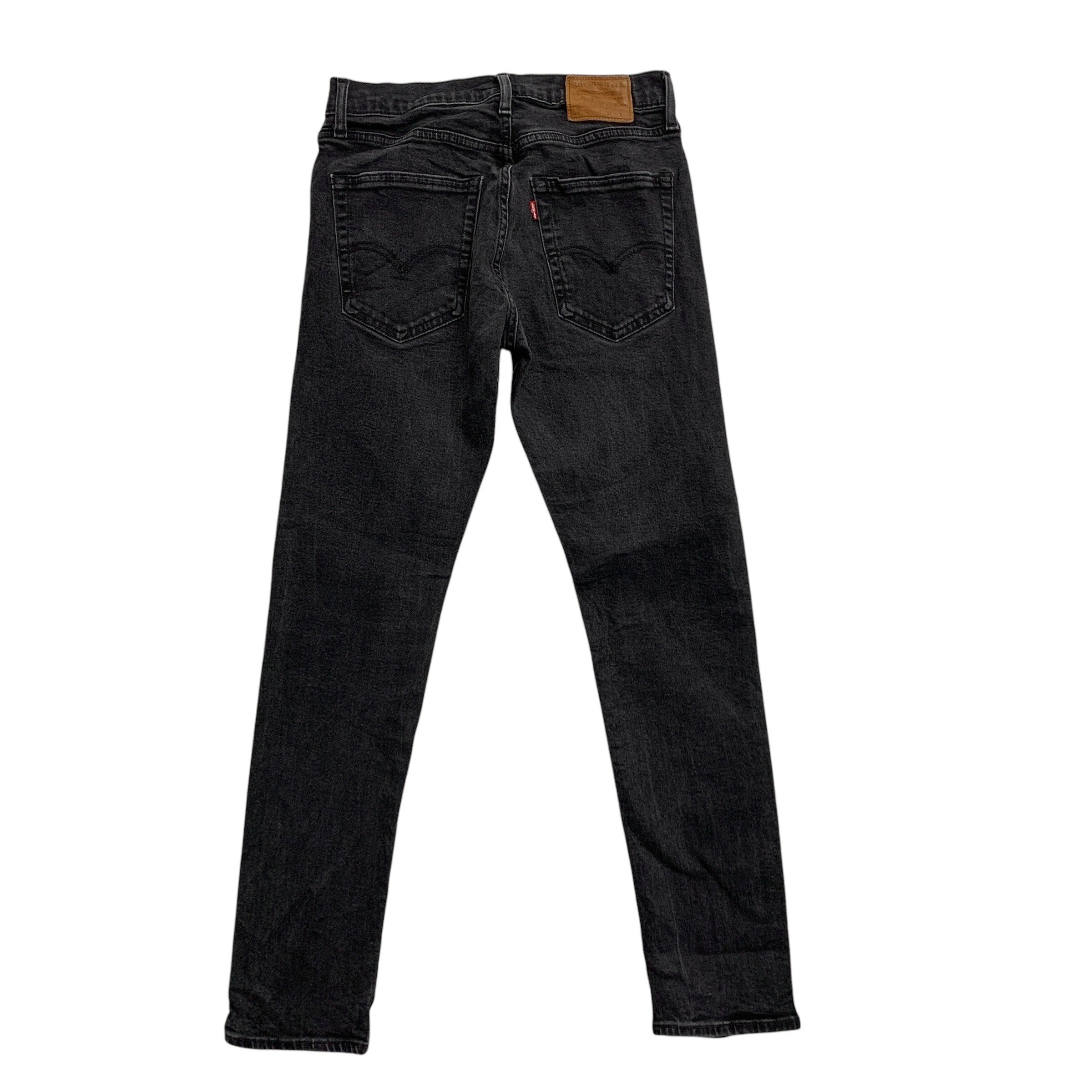 Levis 512 Jeans W28 L31 Mens Black Slim Tapered Fit Stretch Premium Denim (G)