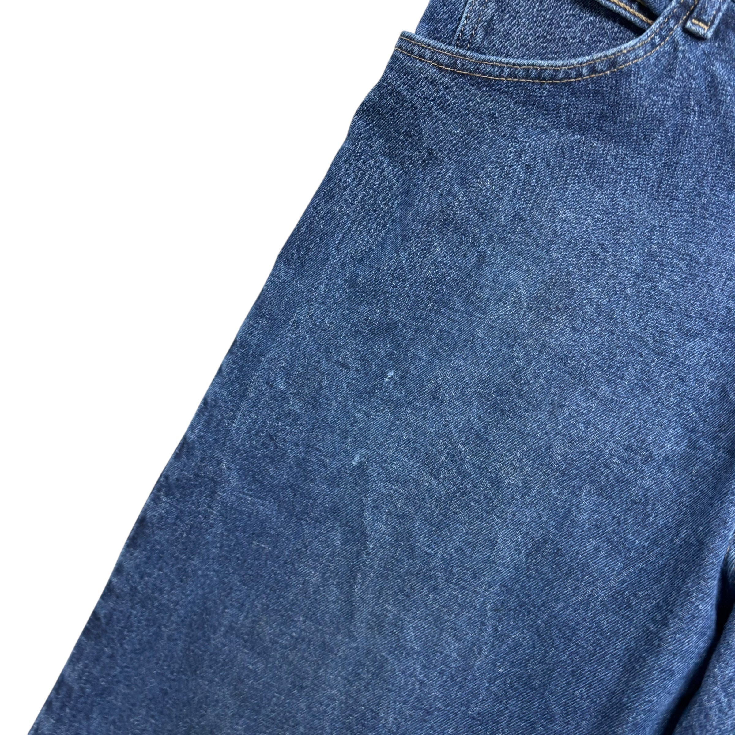 Wrangler Jeans W44 L30 Mens Mid Blue Regular Straight Fit Stretch Denim