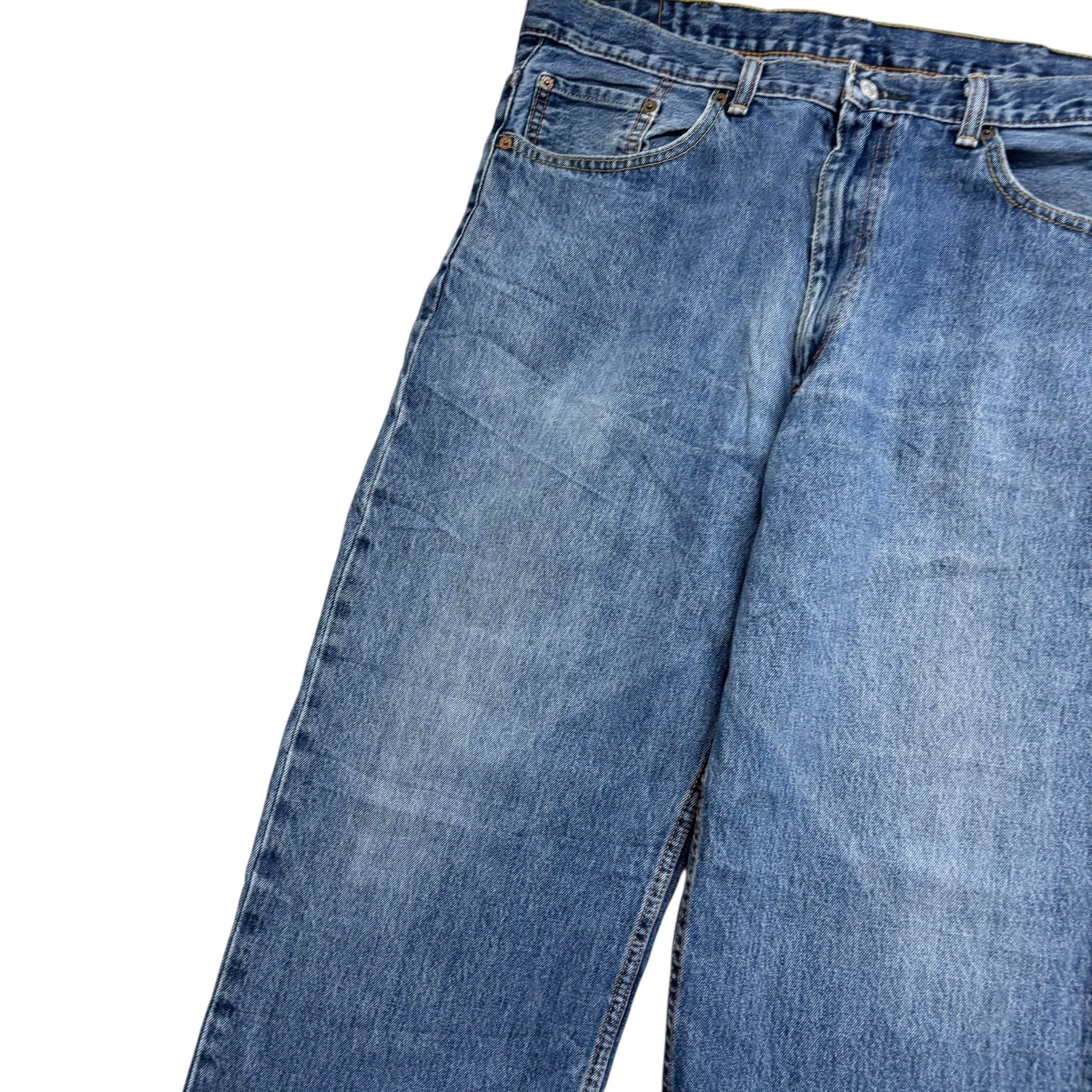 Levis 550 Jeans W38 L34 Mens Mid Blue Baggy Relaxed Straight Fit Denim