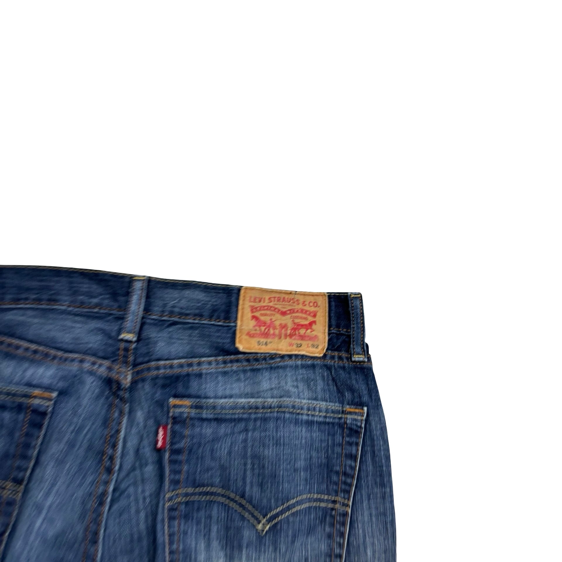 Levis 514 Jeans W32 L32 Mens Dark Blue Regular Straight Fit Denim (F)