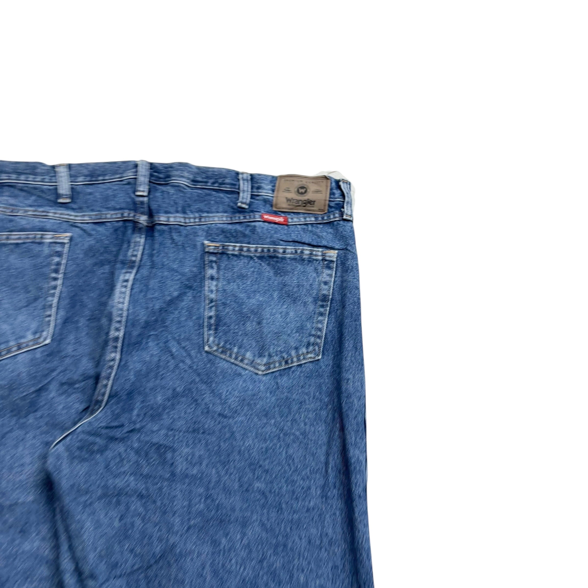 Wrangler Jeans W44 L32 Mens Mid Blue Regular Straight Fit Denim (E)
