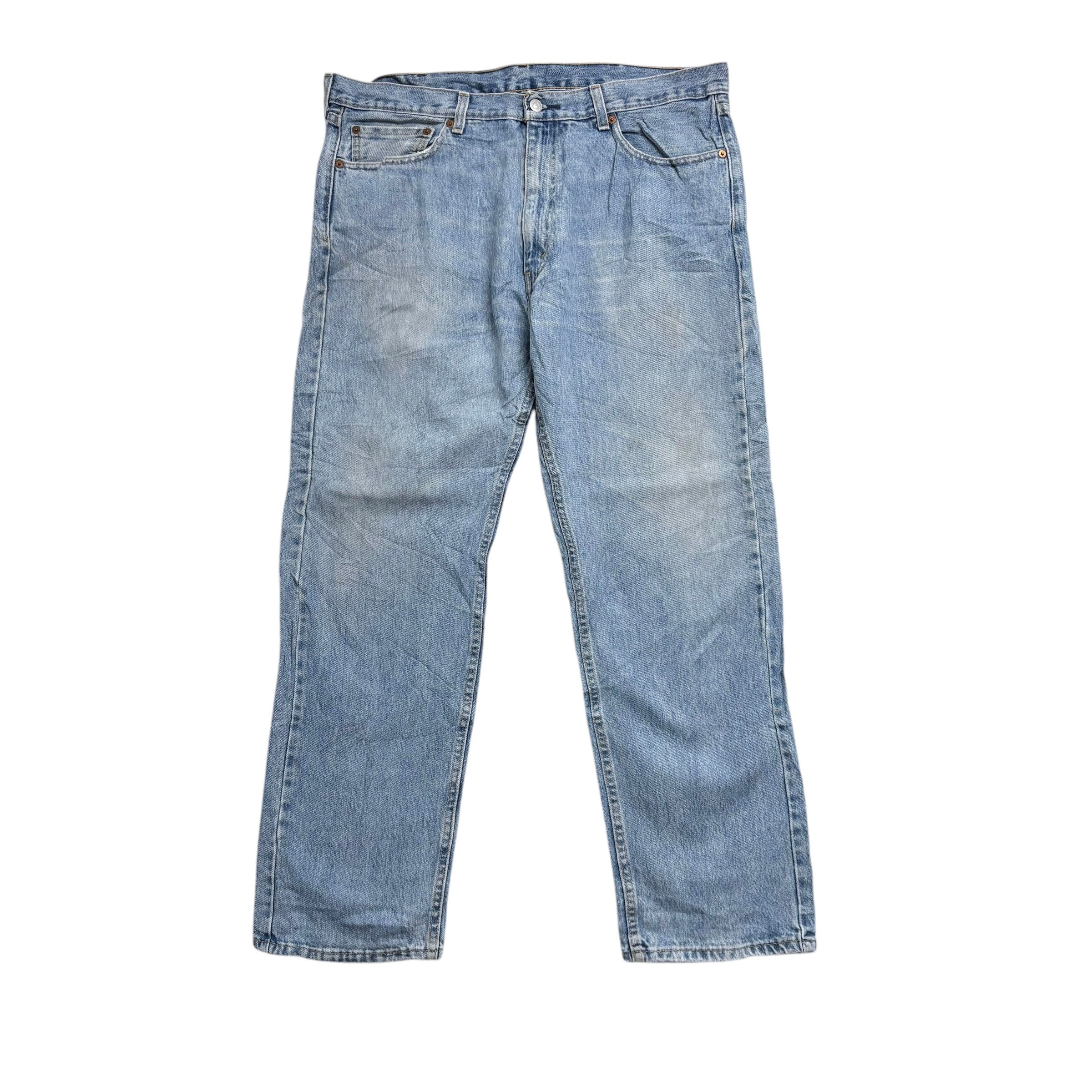 Levis 505 Jeans W38 L30 Mens Light Blue Regular Straight Fit Denim