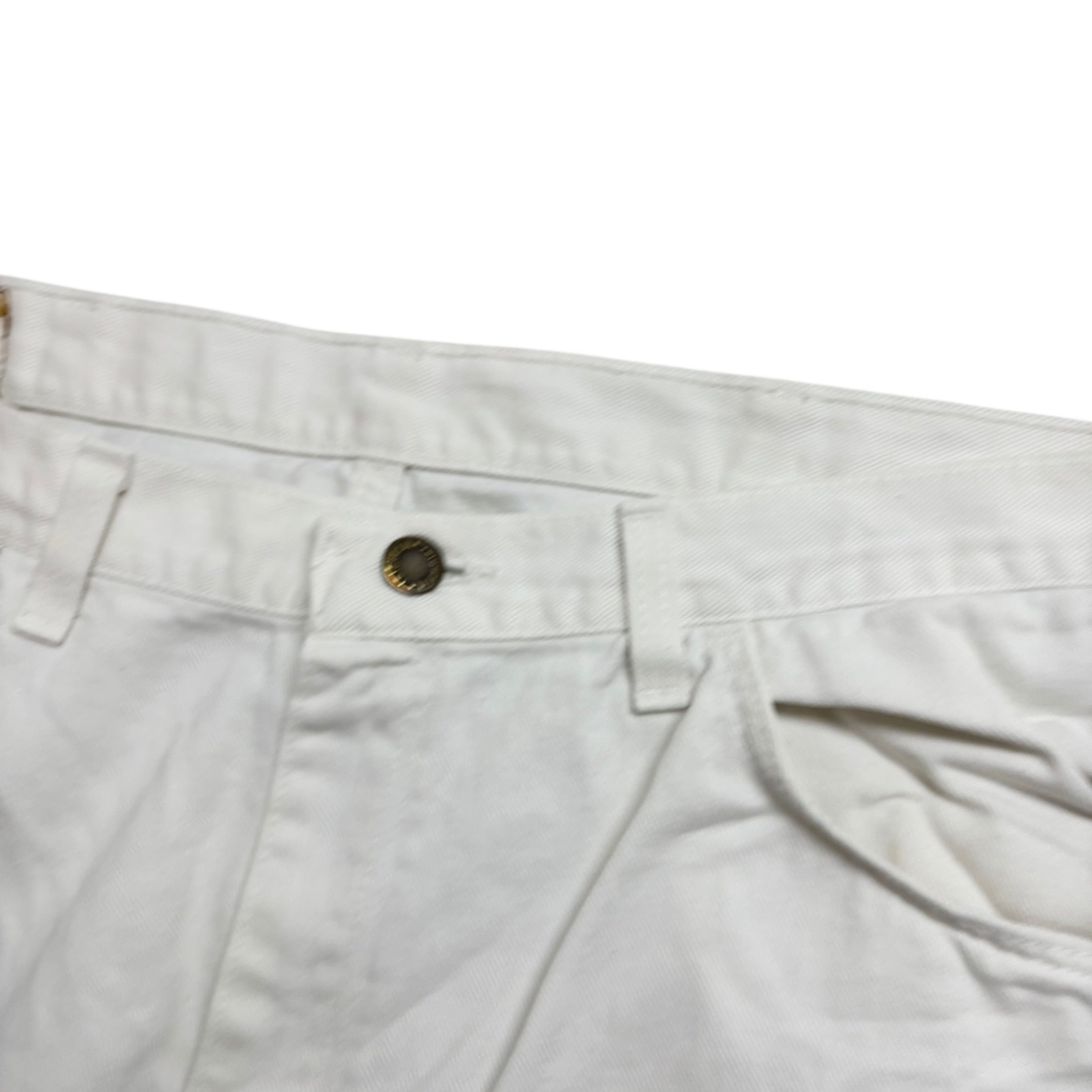 Wrangler Jorts W36 Mens Denim Shorts White Regular Fit Vintage USA Made (F)