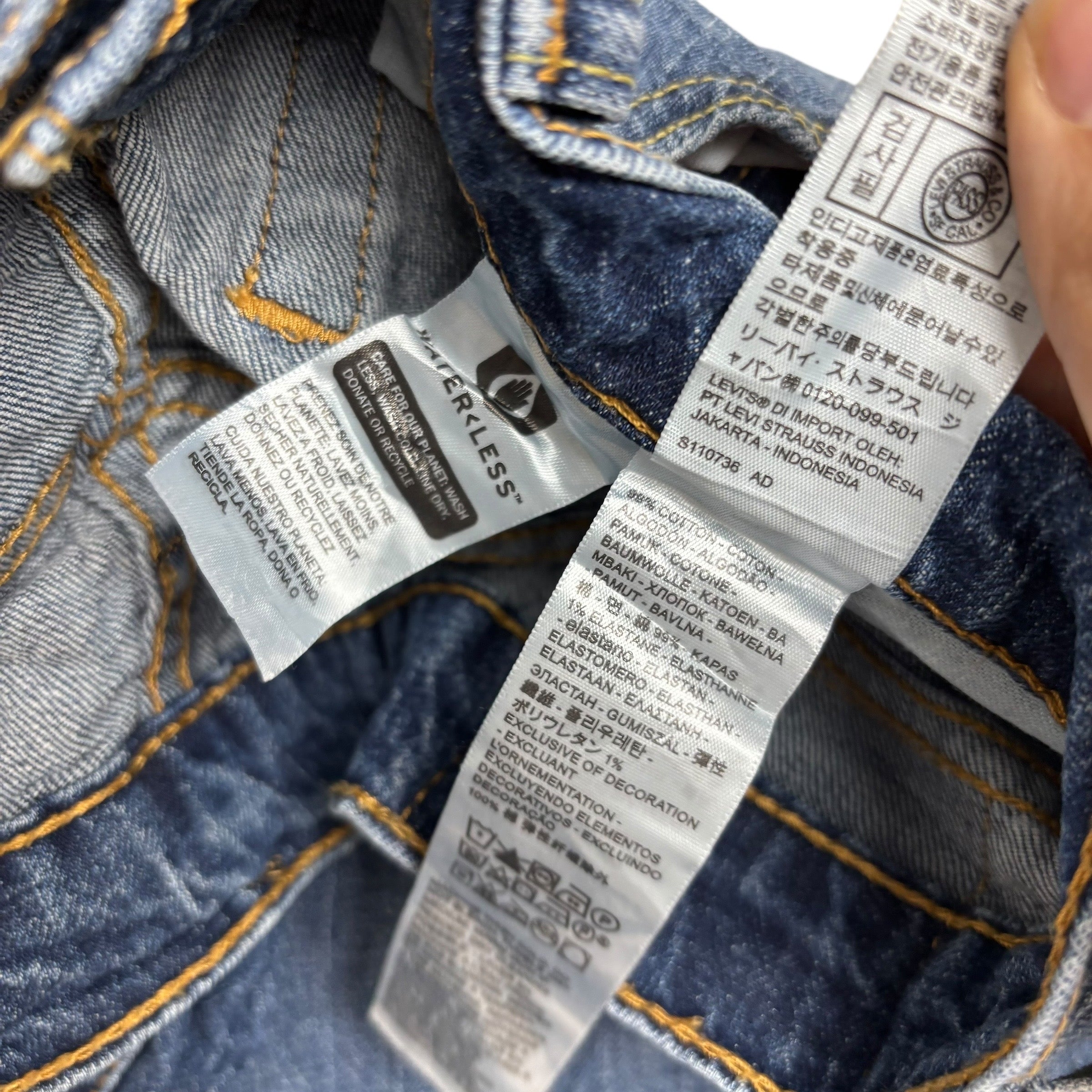 Levis 511 Jeans W32 L30 Mens Mid Blue Slim Fit Stretch Denim (E)
