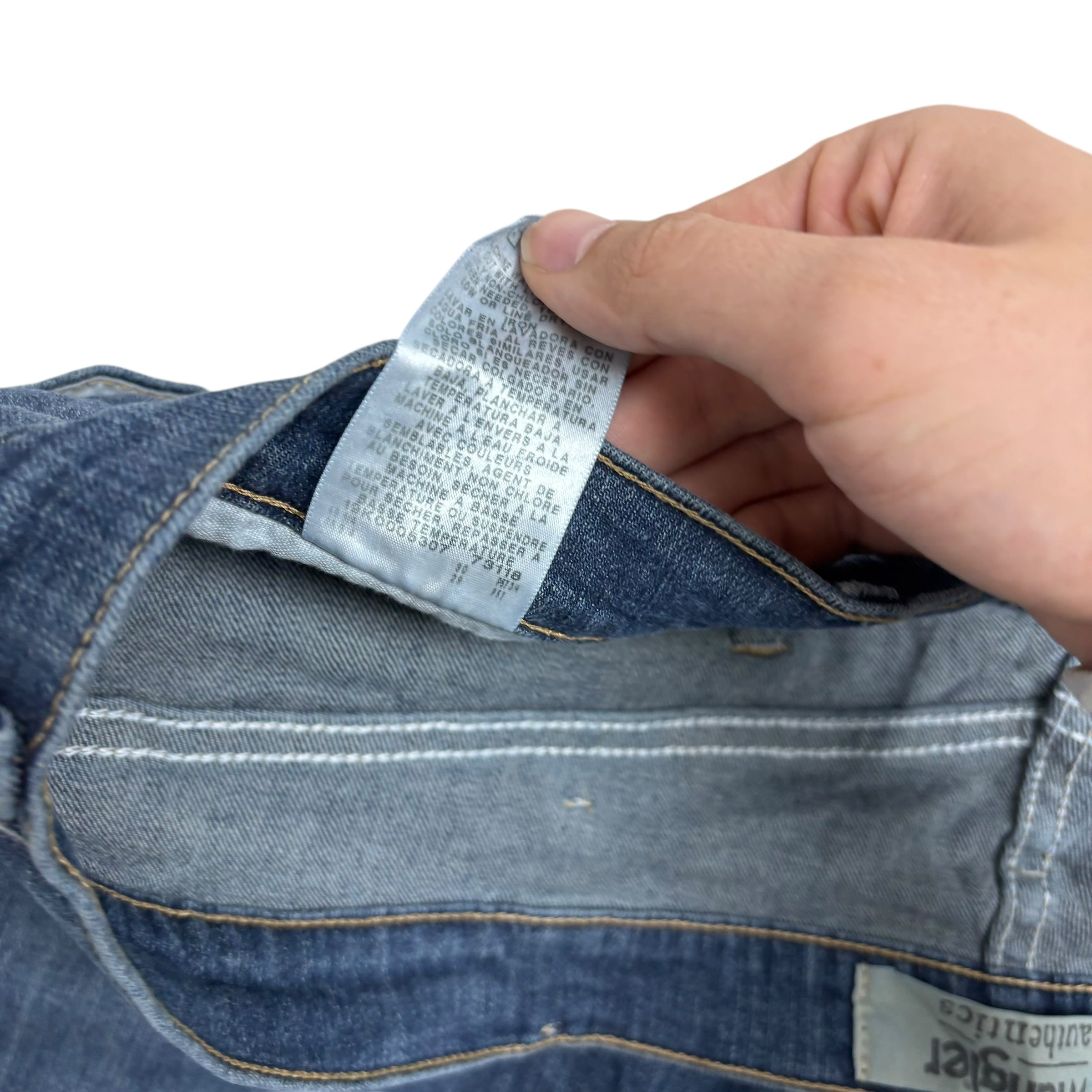 Wrangler Jeans W44 L29 Mens Dark Blue Relaxed Straight Fit Stretch Denim