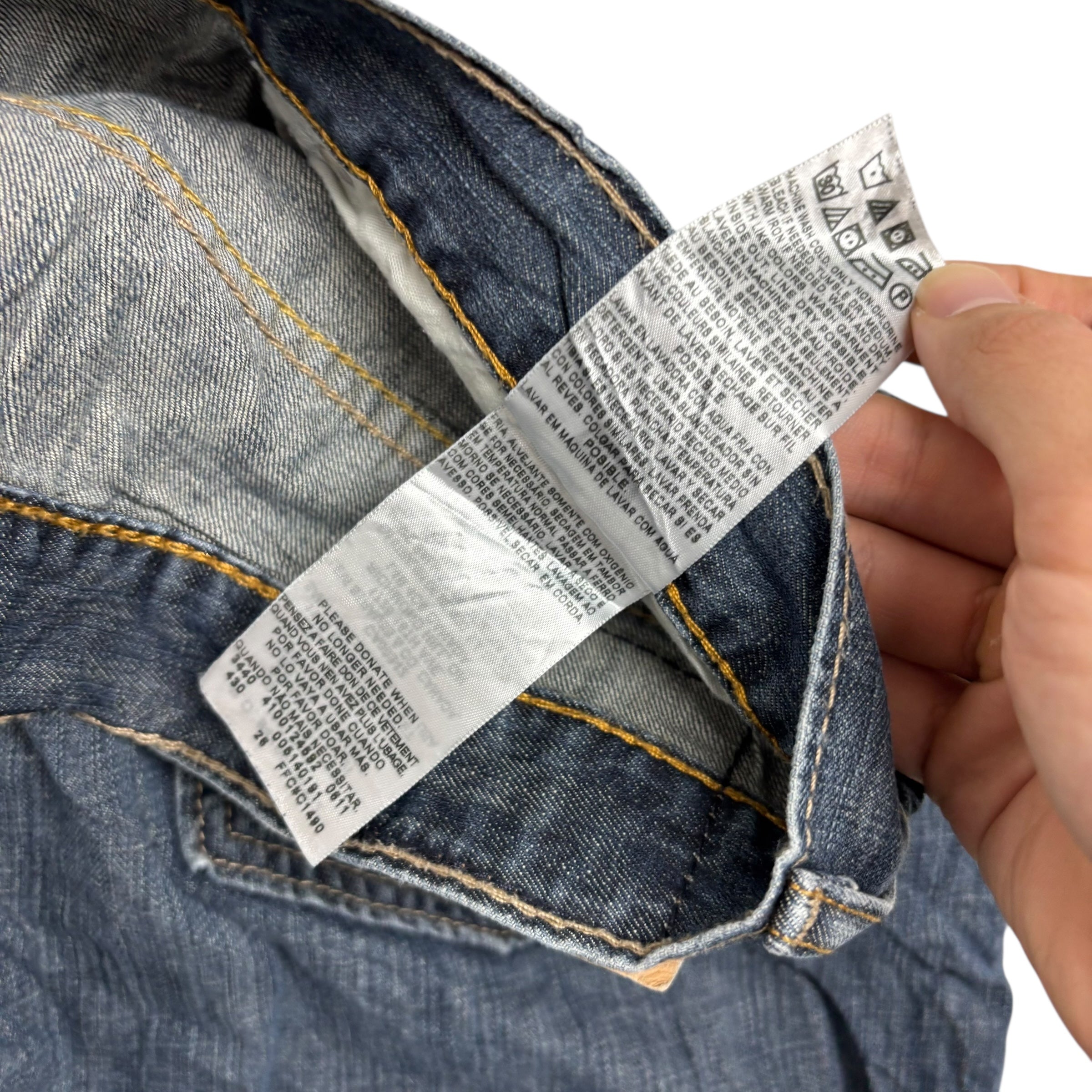 Levis 514 Jeans W36 L32 Mens Dark Blue Regular Straight Fit Vintage Denim (E)