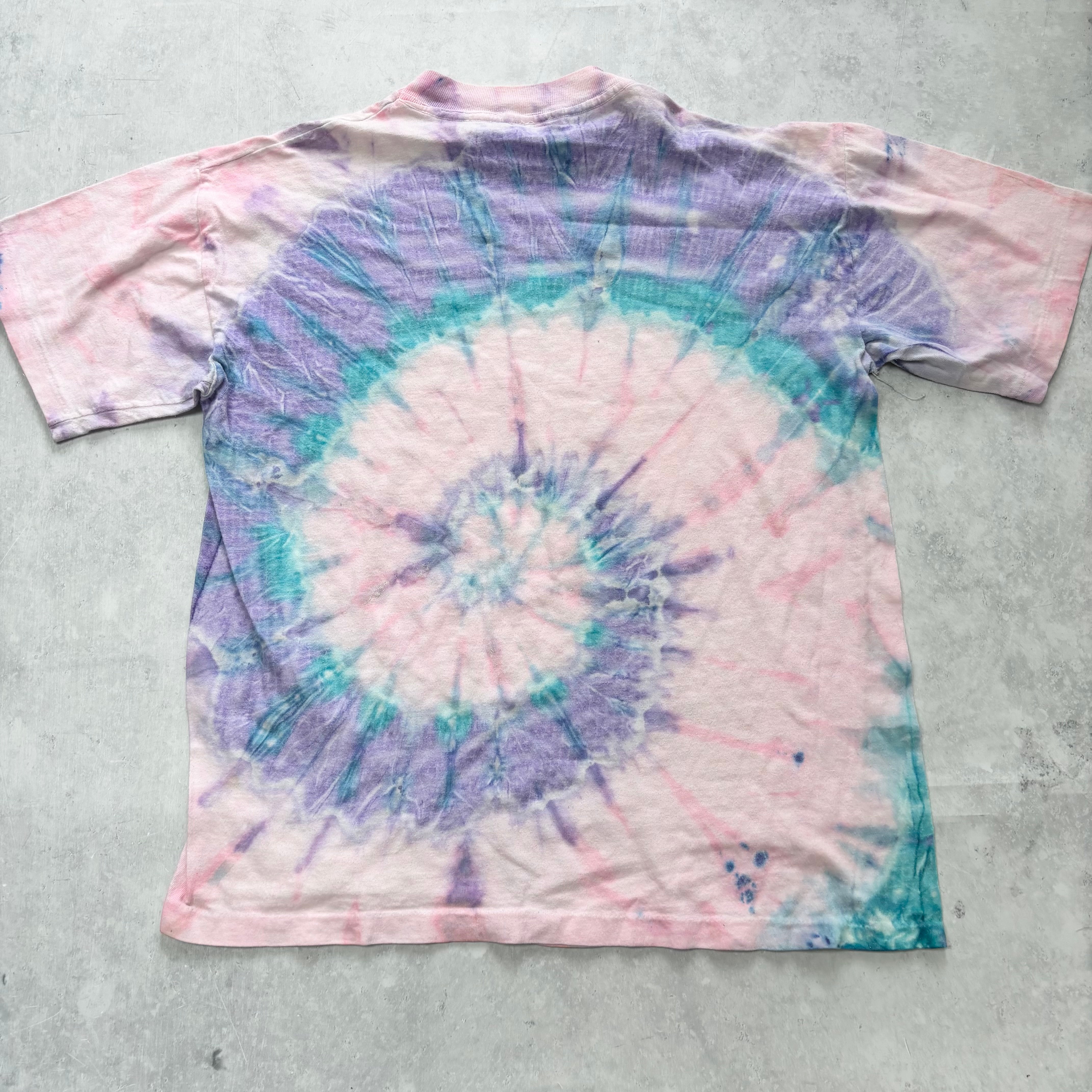 Vintage T Shirt Mens Medium Pink Tie Die Single Stitch 90s