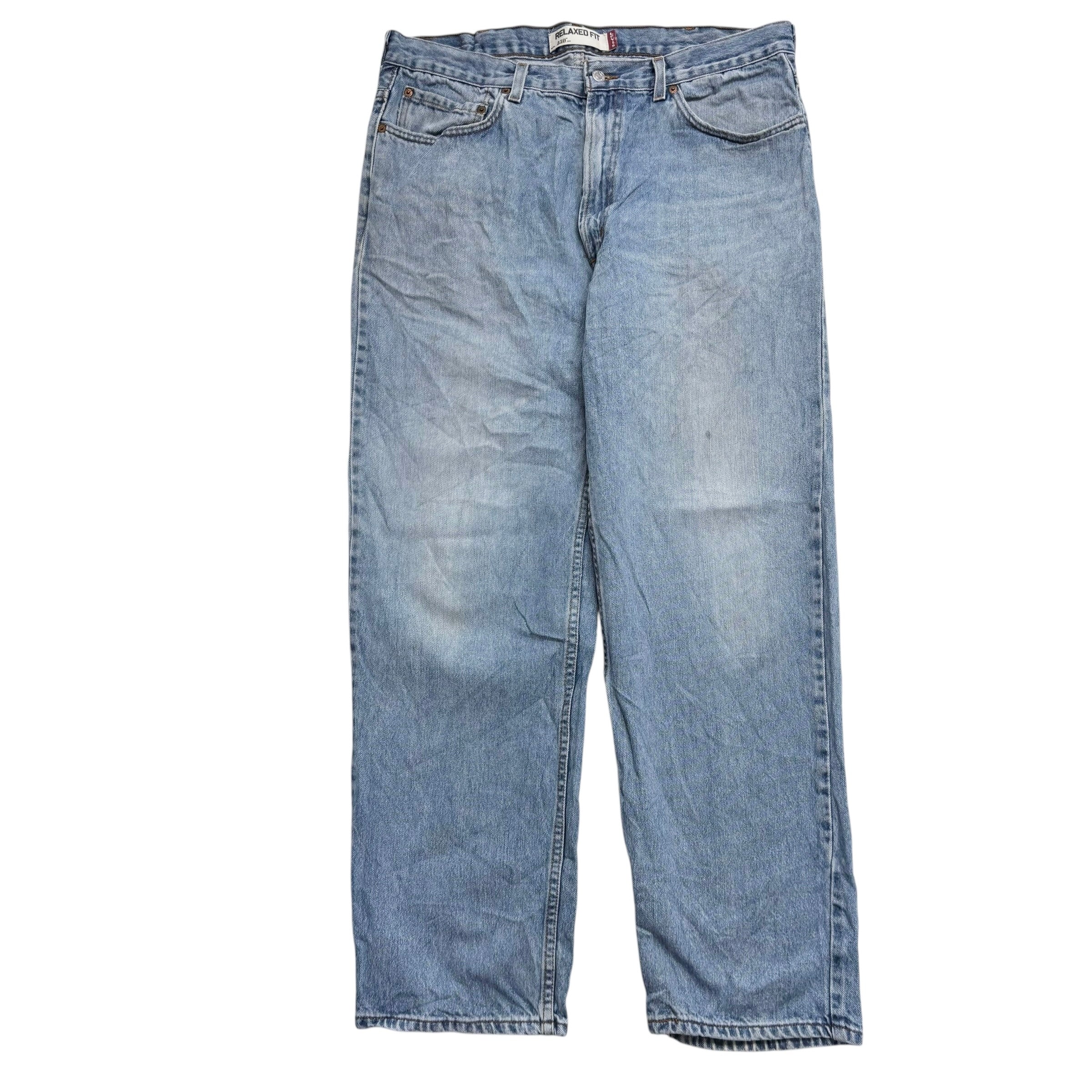 Levis 550 Jeans W38 L32 Mens Light Blue Baggy Relaxed Straight Fit Vintage Denim