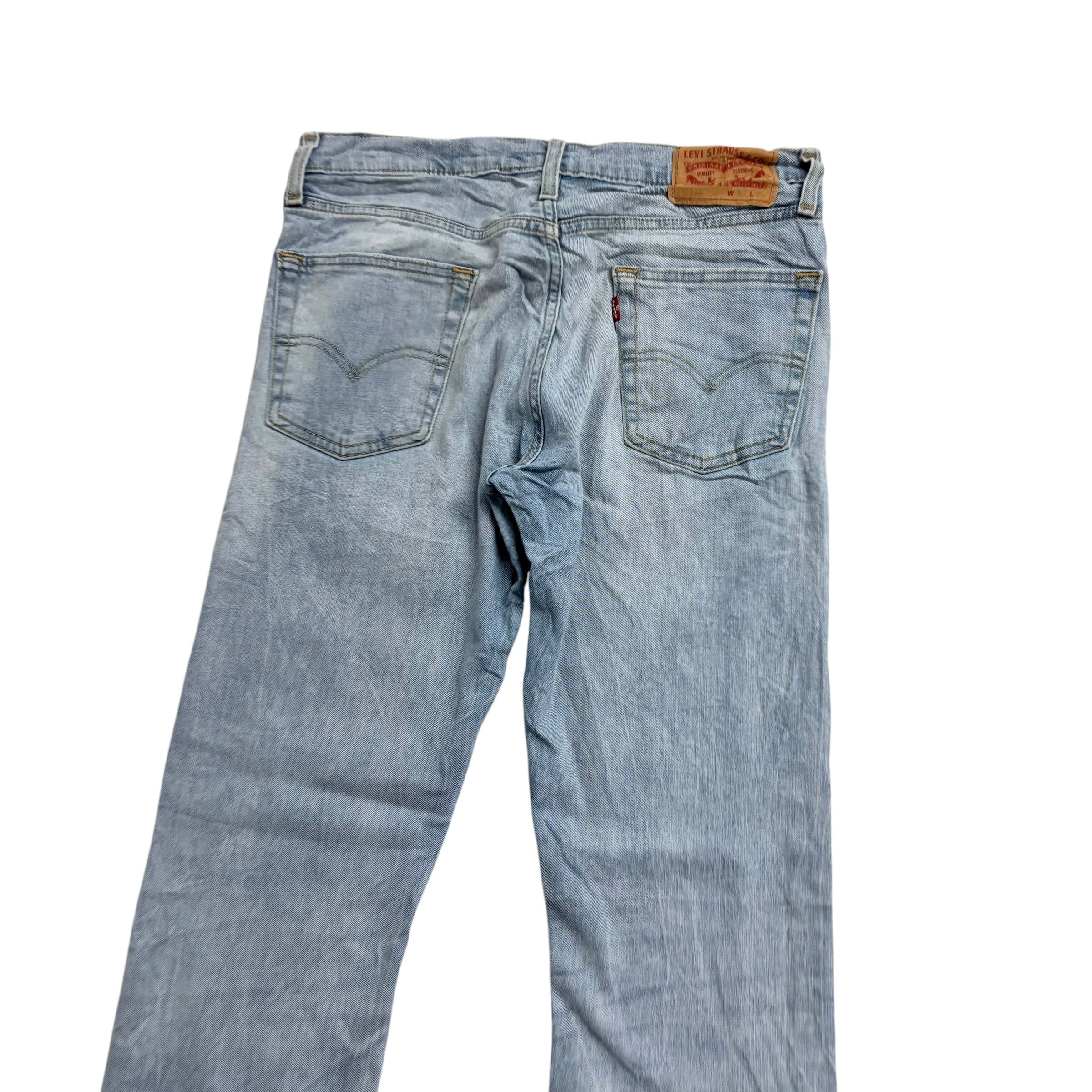 Levis 513 Jeans W30 L32 Mens Light Blue Slim Straight Fit Stretch Denim