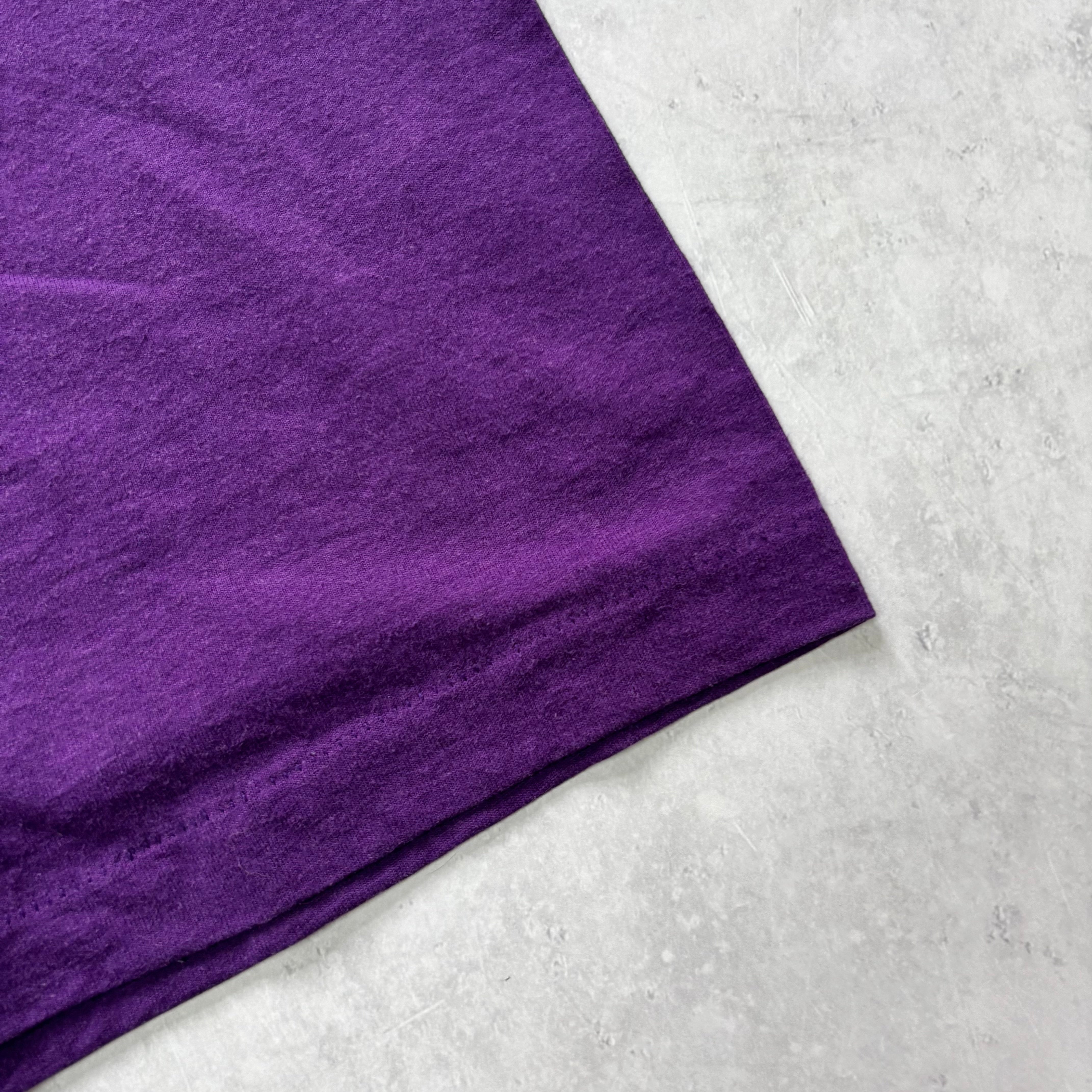 Vintage T Shirt Mens Small Purple Single Stitch Graphic Print 90s Horses (E)