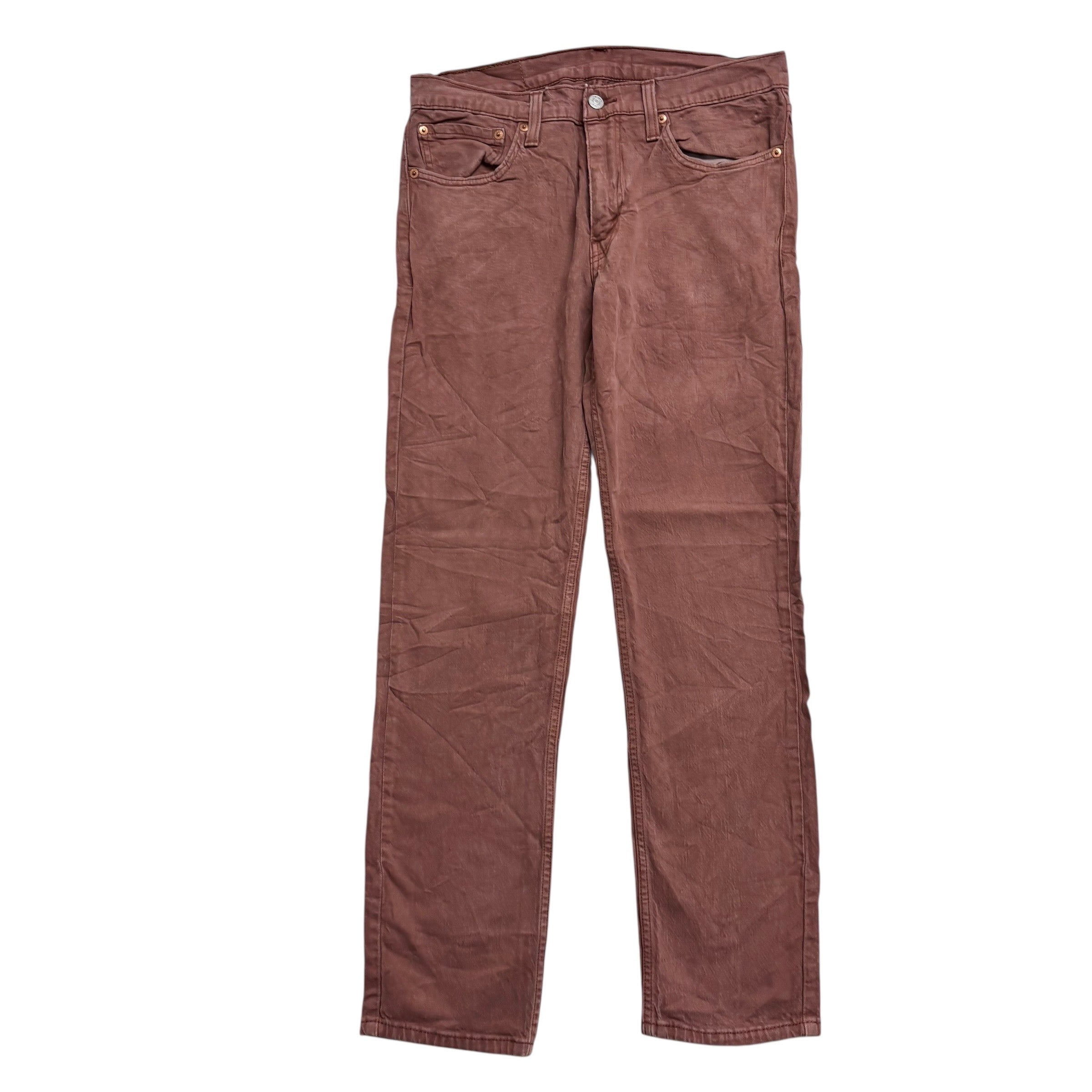 Levis 511 Jeans W30 L30 Mens Red Slim Fit Stretch Denim (E)