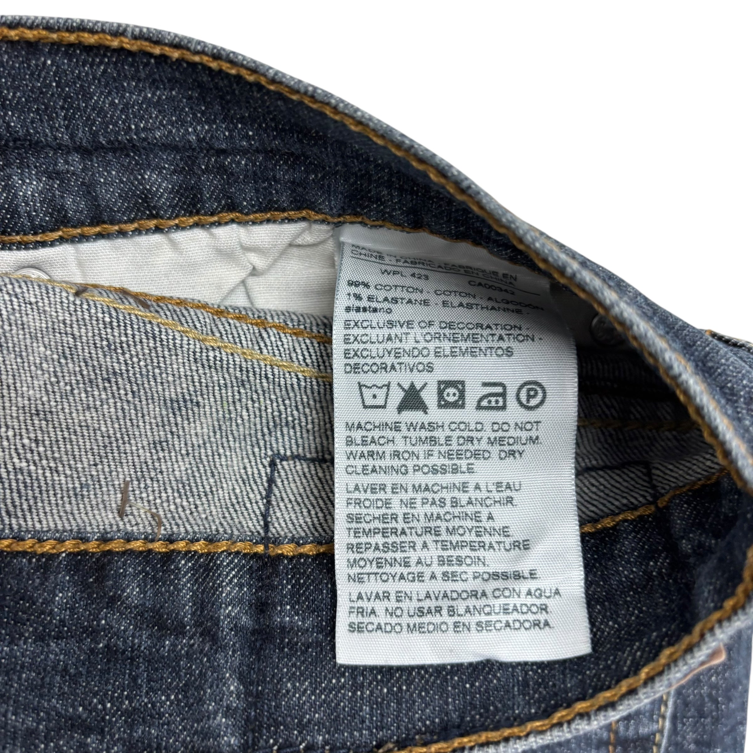 Levis Signature Jeans W32 L32 Mens Dark Blue Slim Straight Fit Stretch