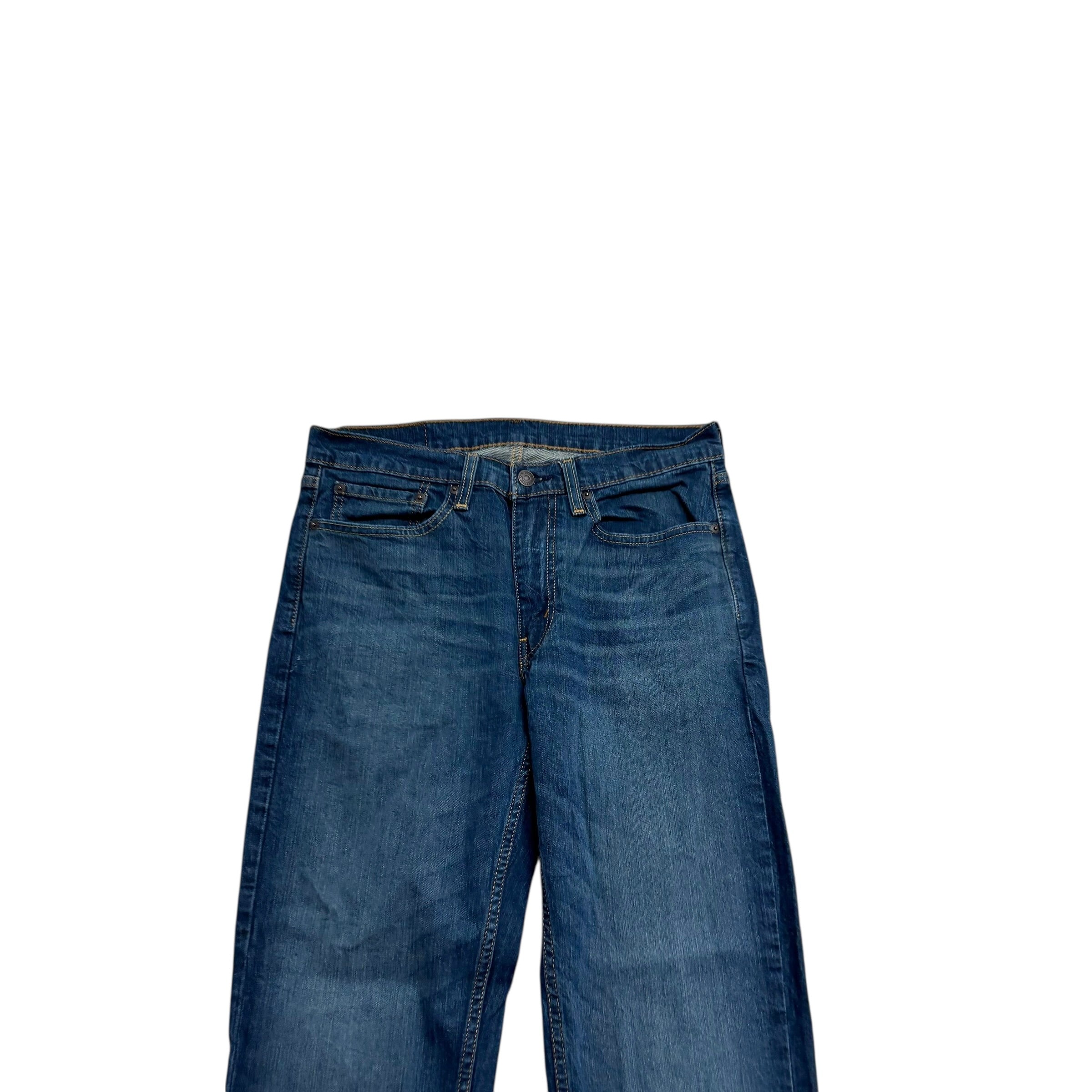 Levis 514 Jeans W32 L33 Mens Dark Blue Regular Straight Fit Stretch Denim (E)