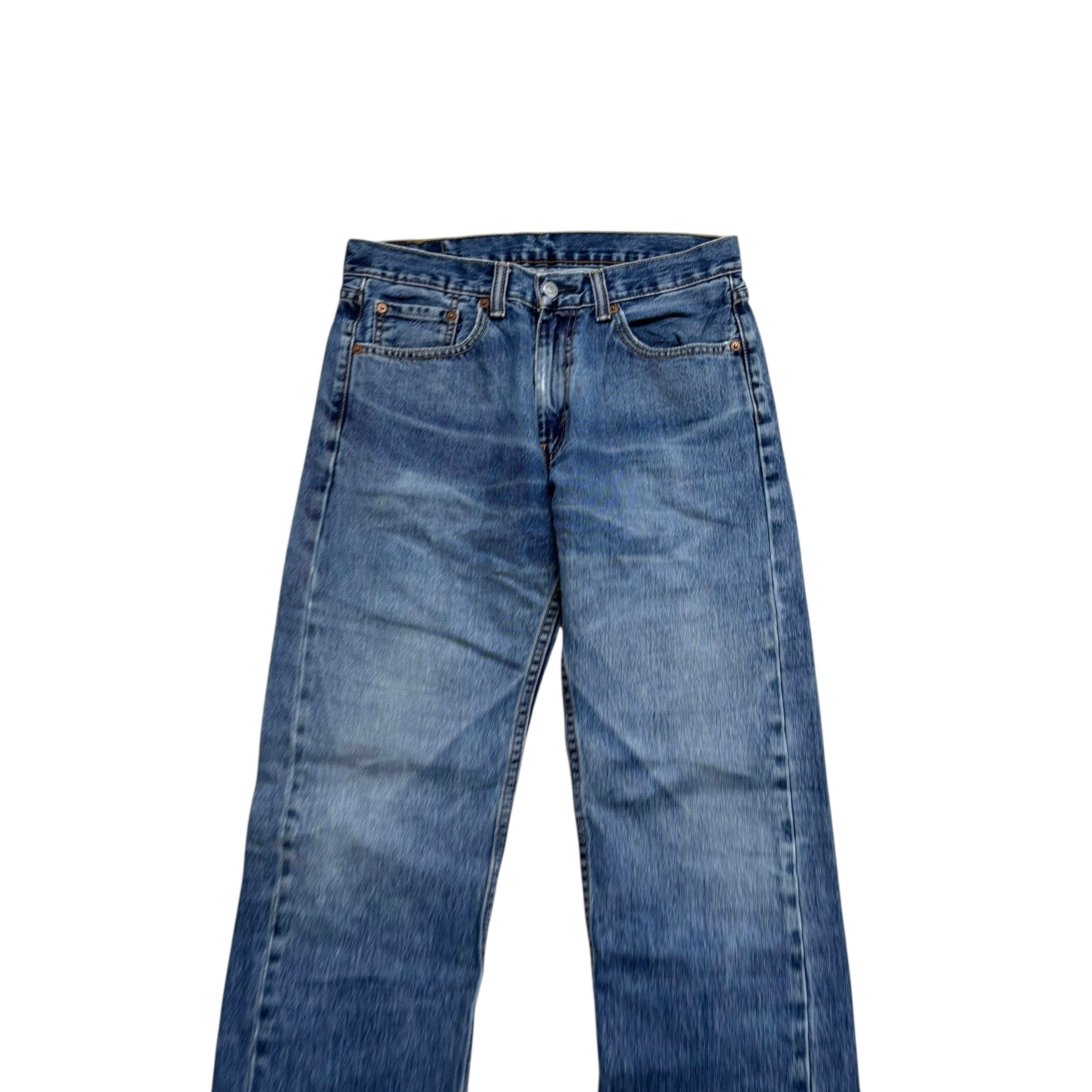 Levis 505 Jeans W31 L30 Mens Mid Blue Regular Straight Fit Denim