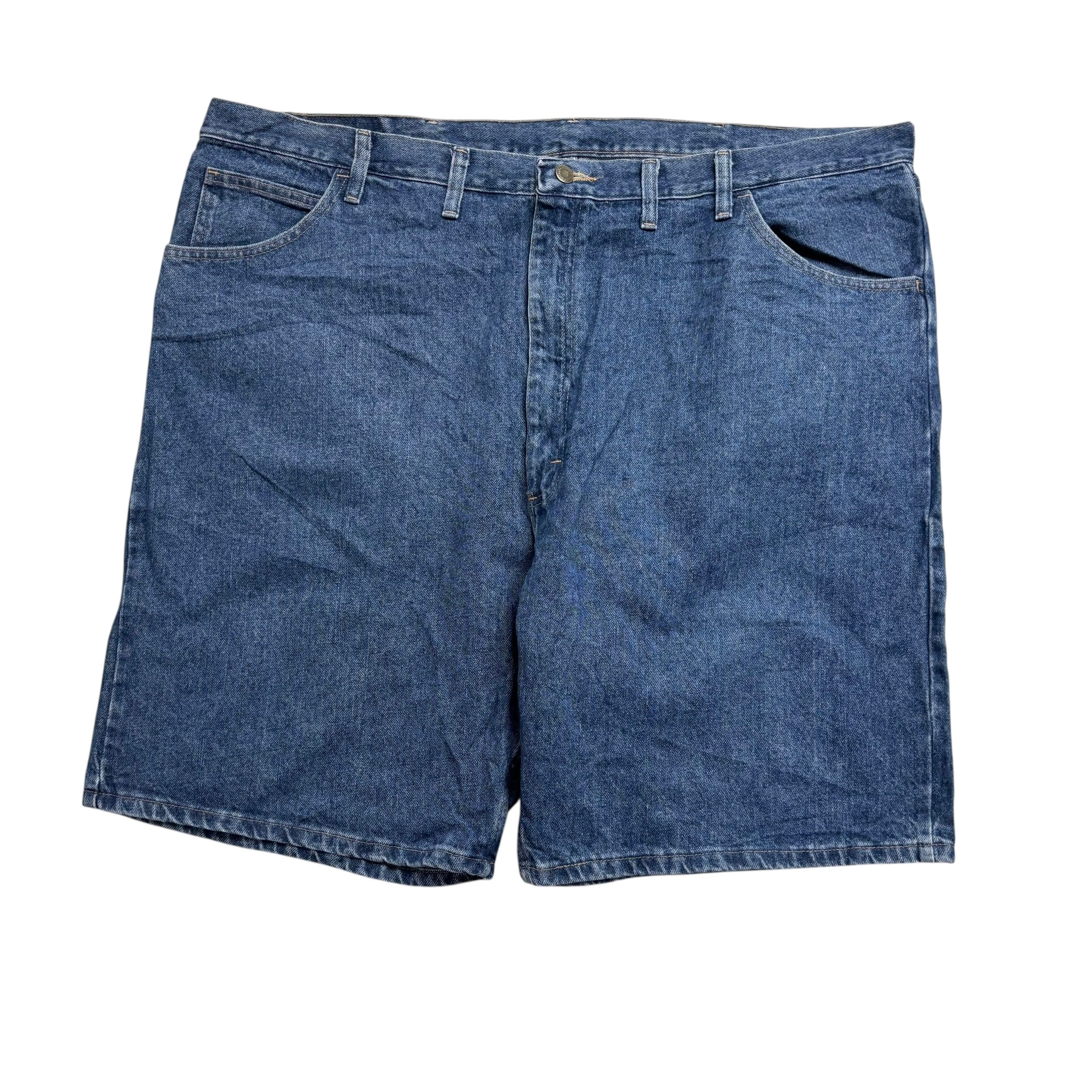 Wrangler Baggy Jorts W46 Mens Denim Shorts Mid Blue Relaxed Fit (E)