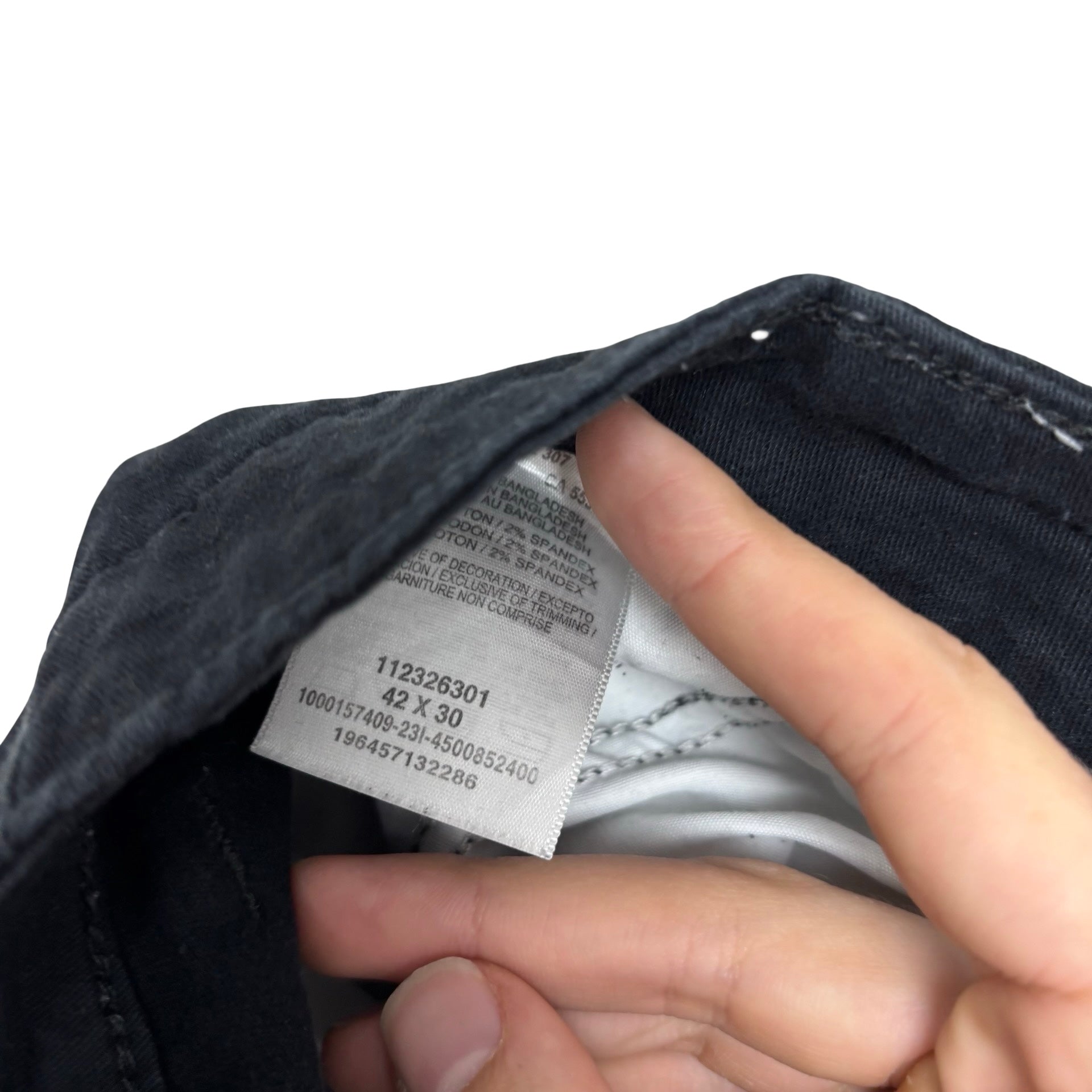 Wrangler Cargo Trousers W42 L30 Mens Black Regular Tapered Fit Stretch (E)