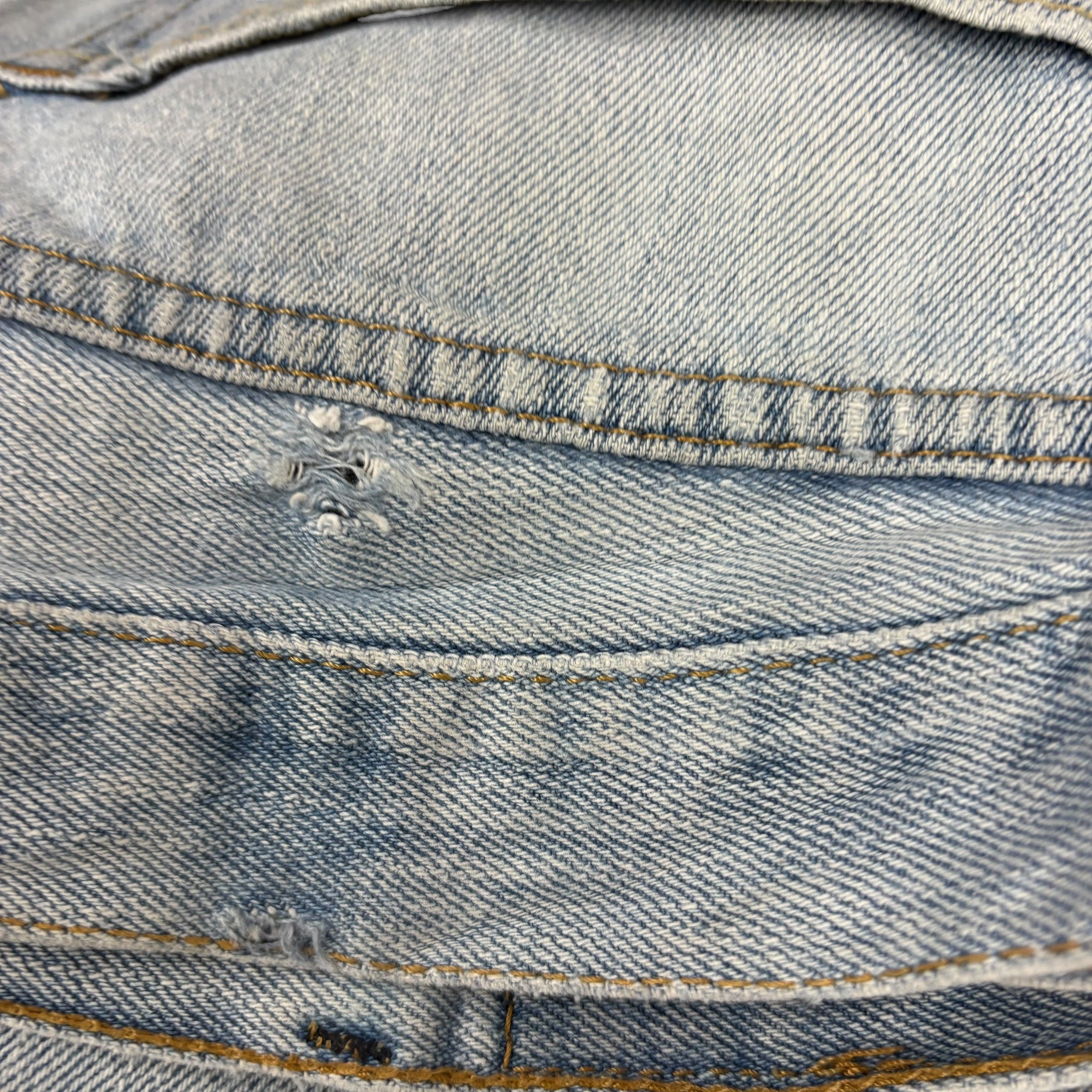 Levis 505 Jeans W38 L30 Mens Light Blue Regular Straight Fit Vintage Denim (F)