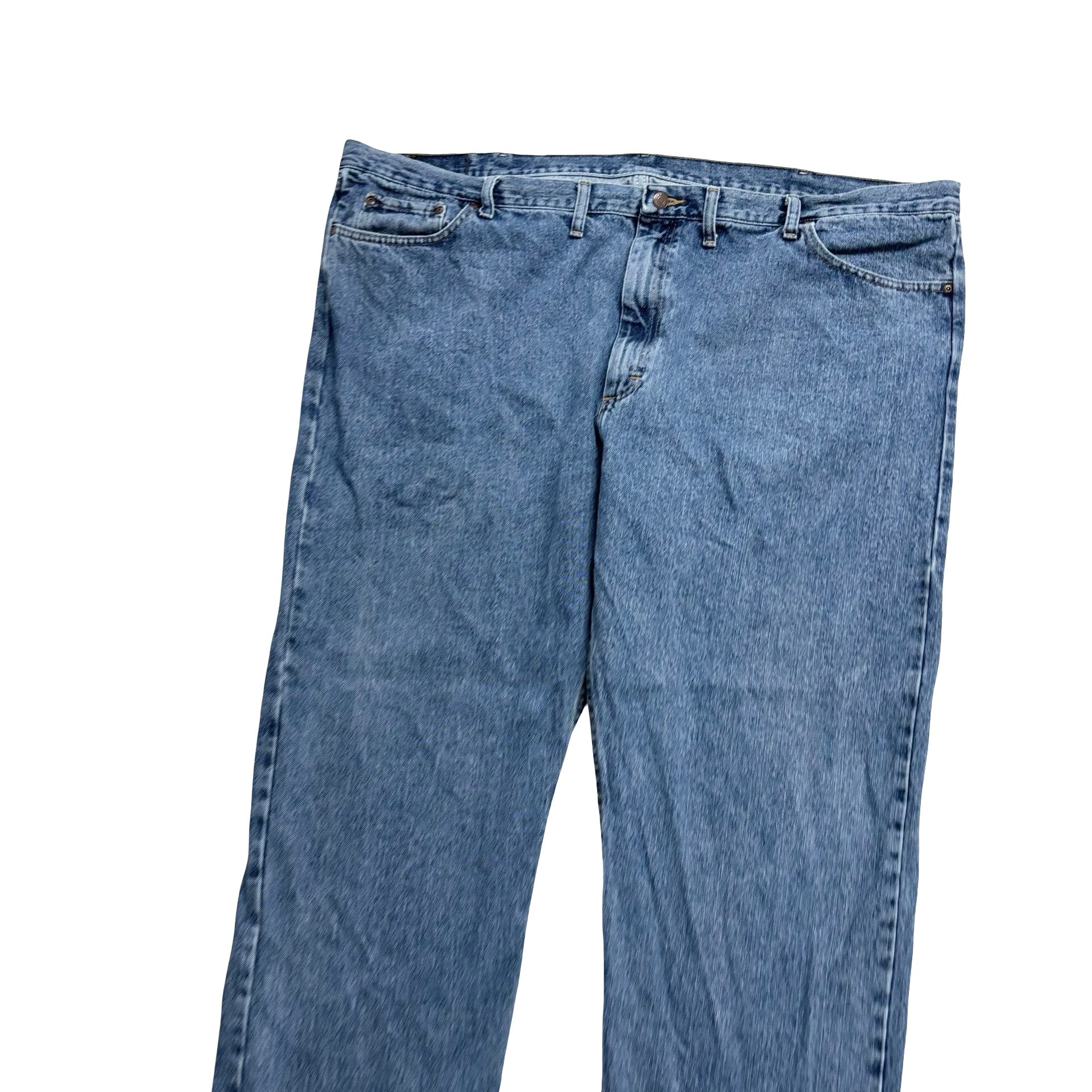 Wrangler Jeans W50 L30 Mens Mid Blue Relaxed Straight Fit Denim (E)
