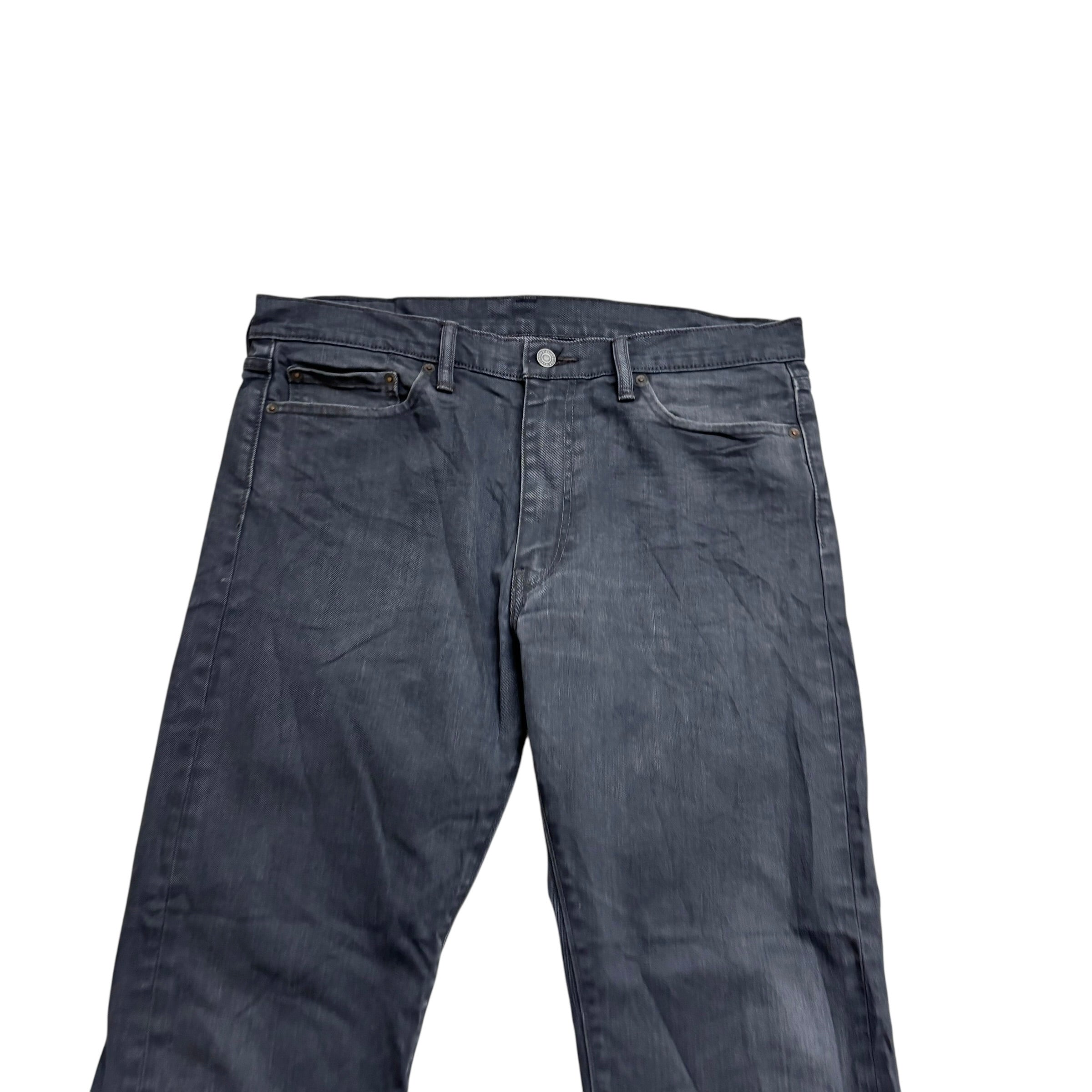 Levis 513 Jeans W36 L30 Mens Grey Slim Straight Fit Stretch Denim (E)