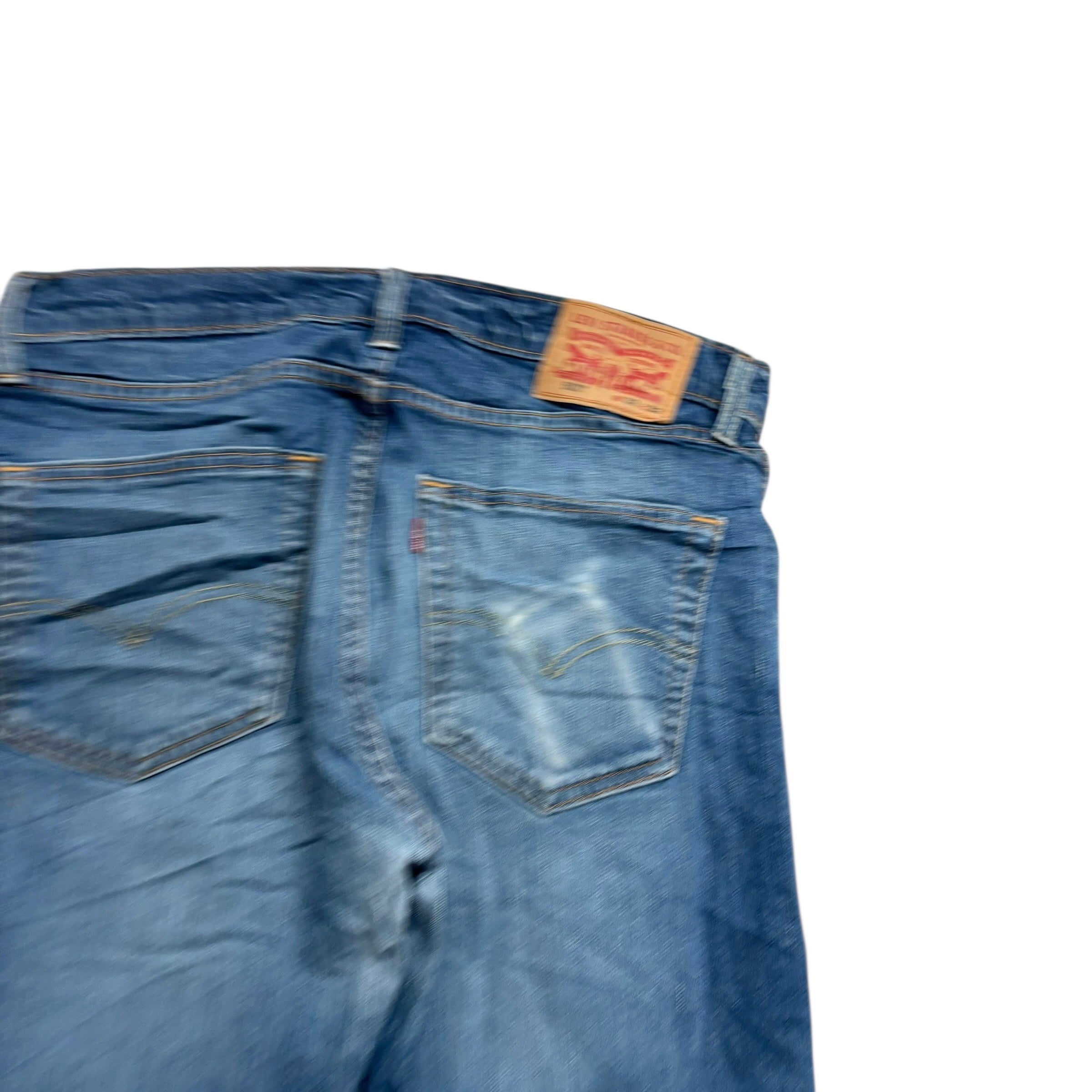 Levis 502 Jeans W32 L31 Mens Blue Regular Tapered Fit Stretch Denim