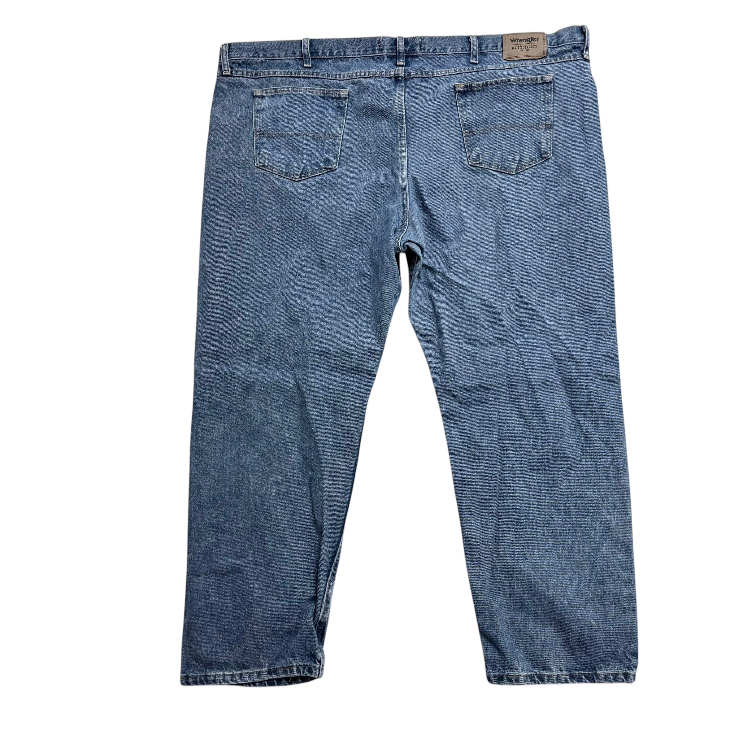 Wrangler Jeans W52 L30 Mens Mid Blue Regular Straight Fit Denim (E)