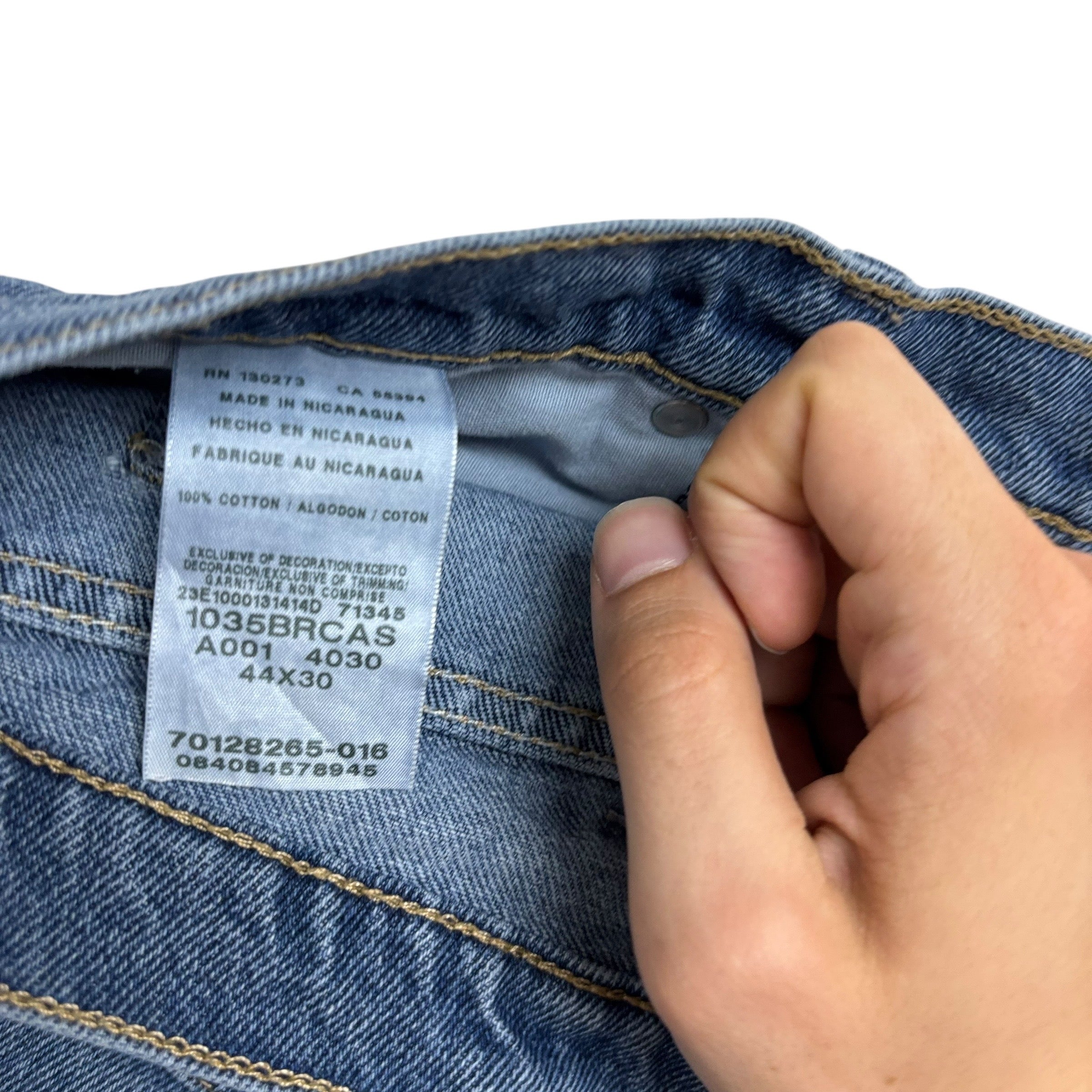 Wrangler Jeans W44 L30 Mens Mid Blue Regular Straight Fit Vintage Denim