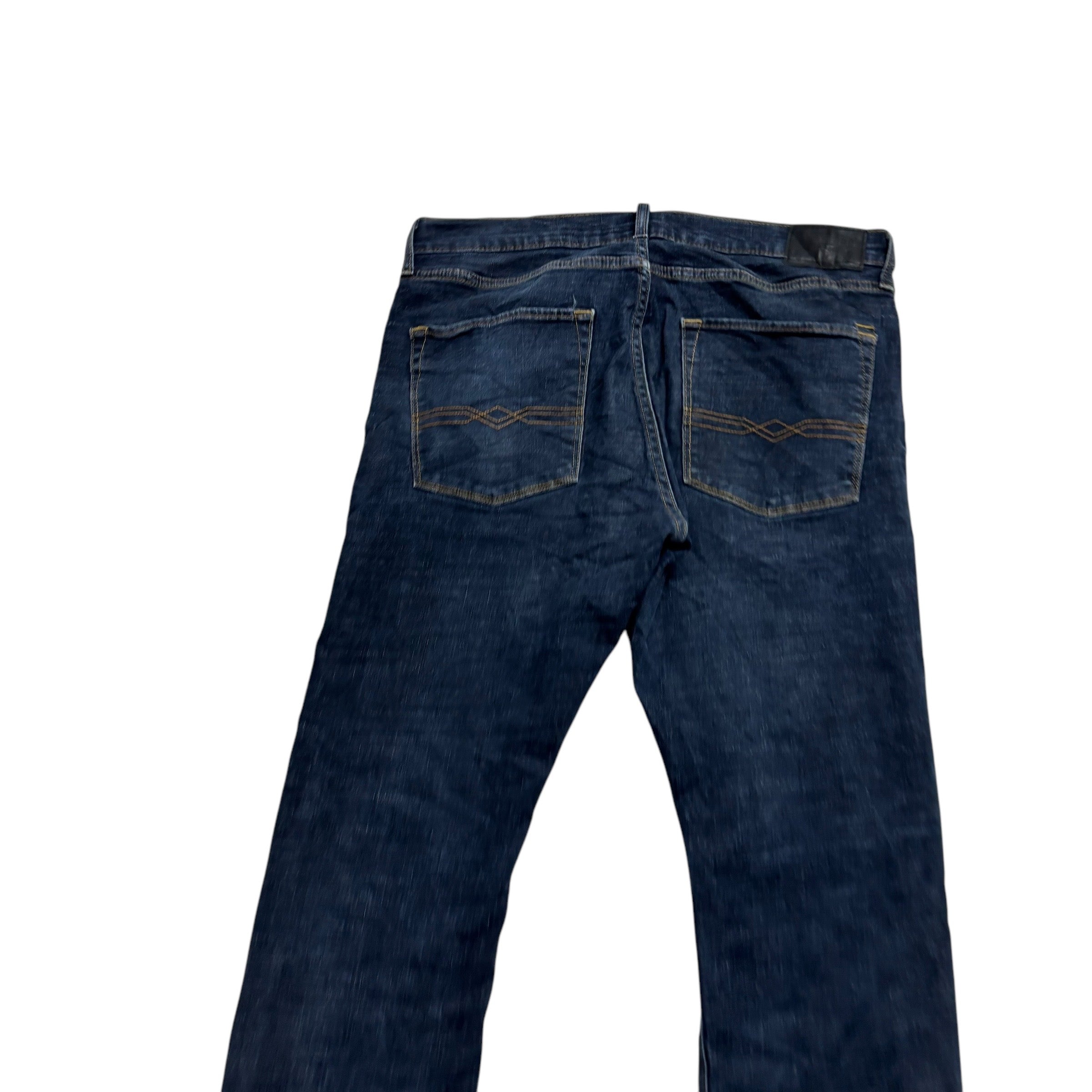 Levis Denizen Jeans W36 L30 Mens Dark Blue Slim Straight Fit Stretch Denim (E)