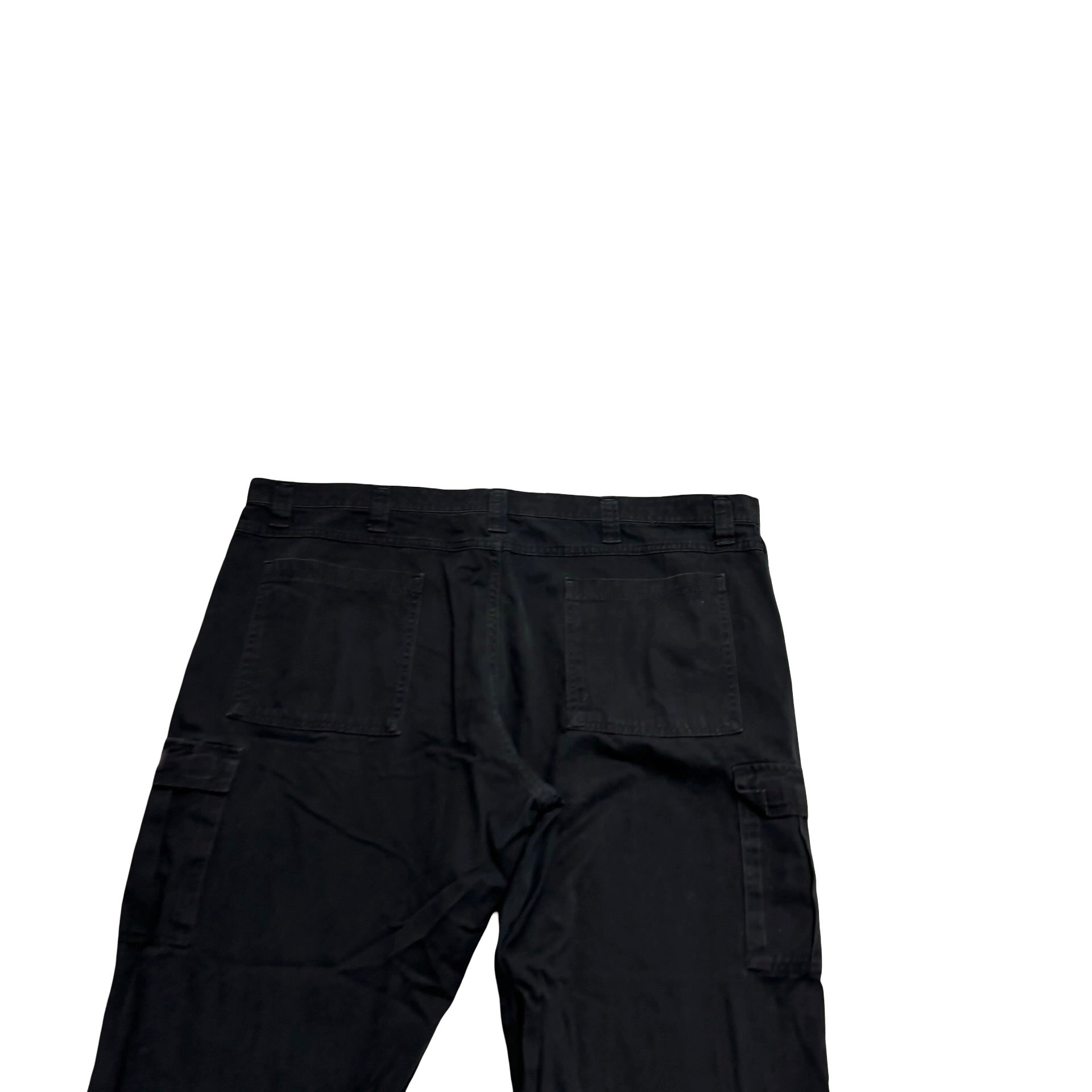 Wrangler Cargo Trousers W46 L30 Mens Black Relaxed Straight Vintage Pants (E)