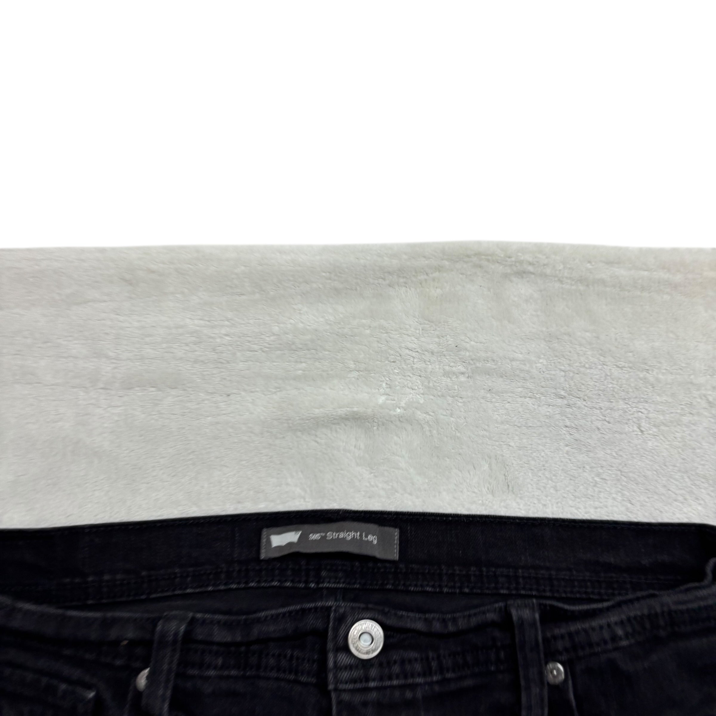 Levis 505 Jeans W31 L32 Womens Regular Straight Fit Black Stretch Denim (E)