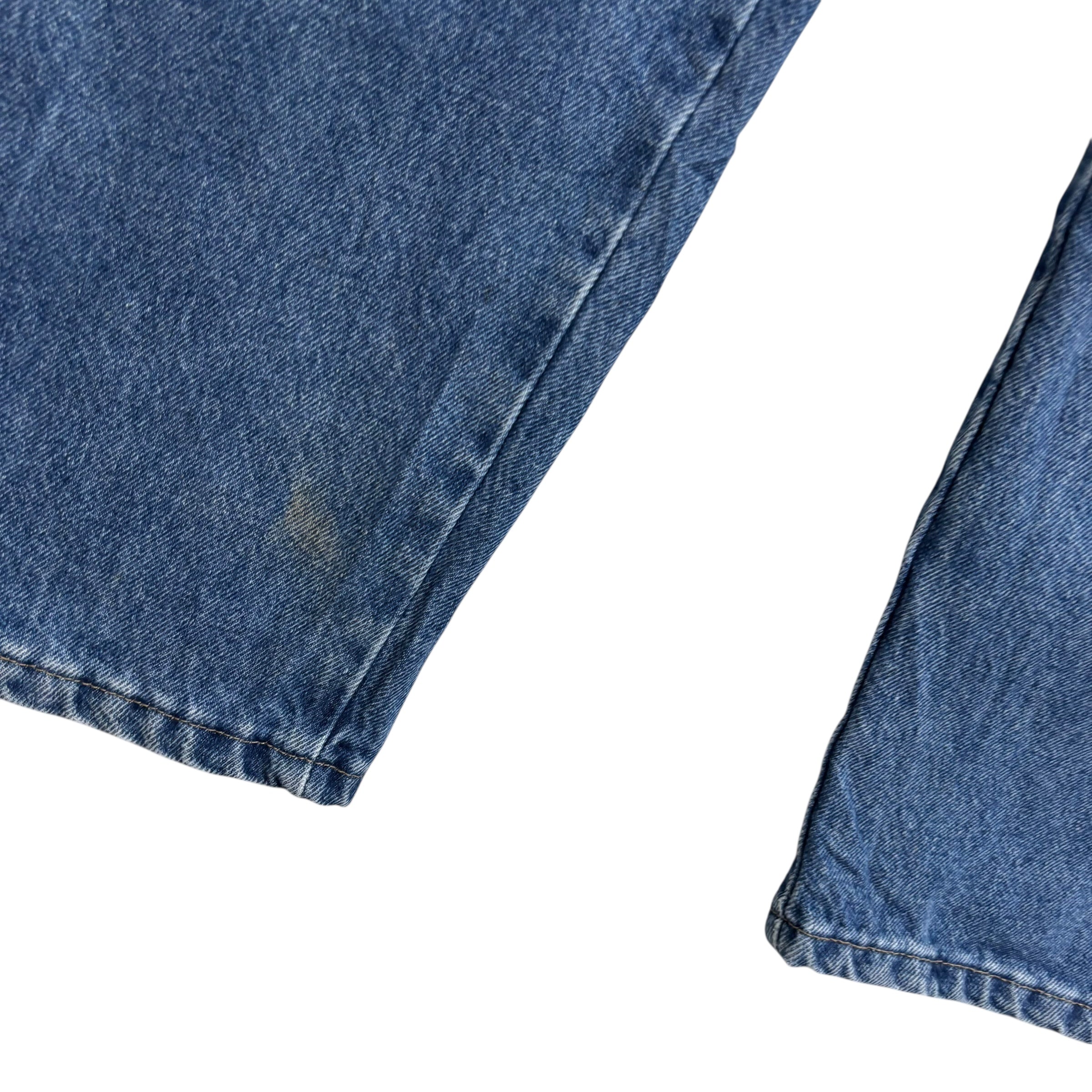 Wrangler Jeans W40 L30 Mens Mid Blue Regular Straight Fit Denim (F)