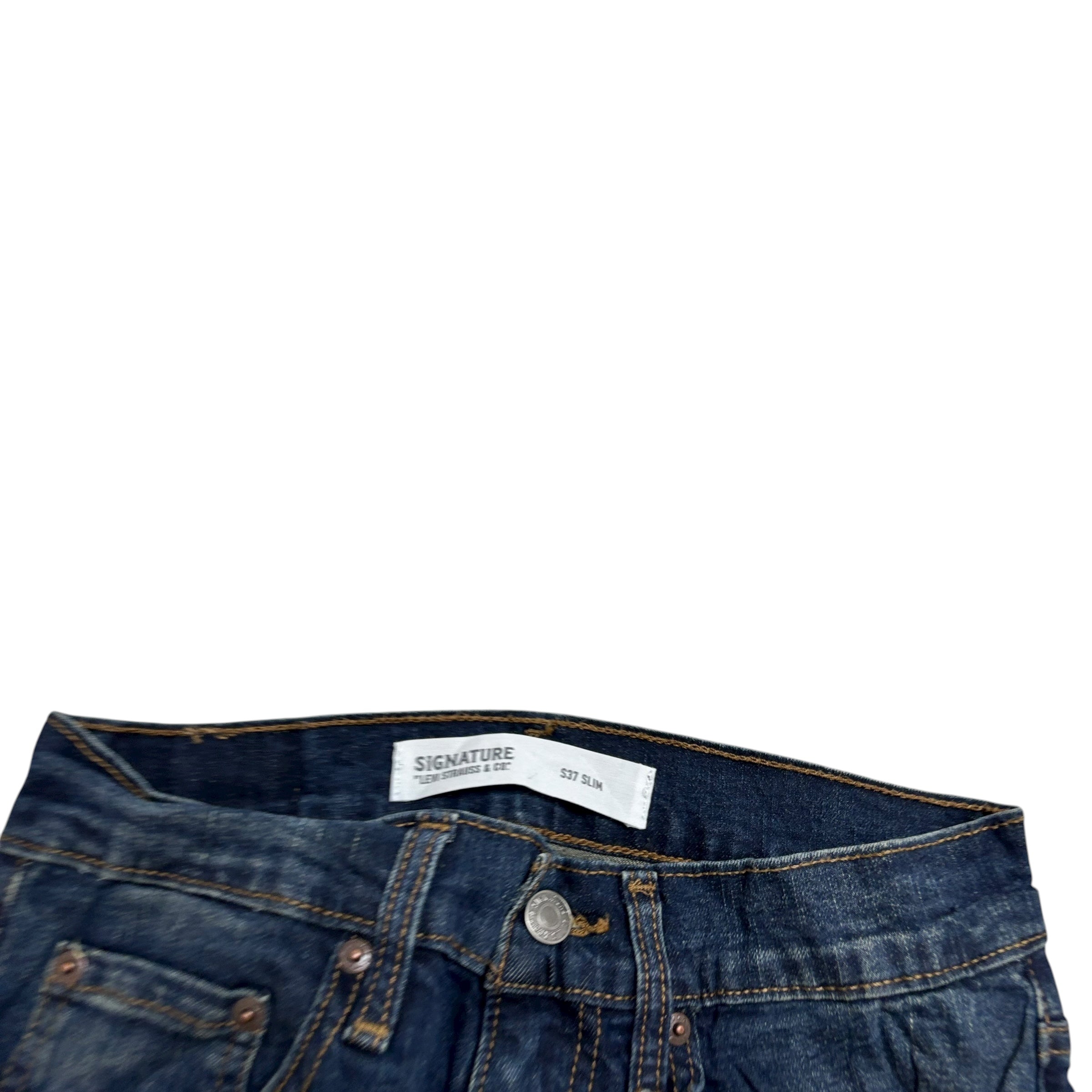 Levis Signature Jeans W27 L29 Mens Dark Blue Slim Fit Stretch Denim (E)