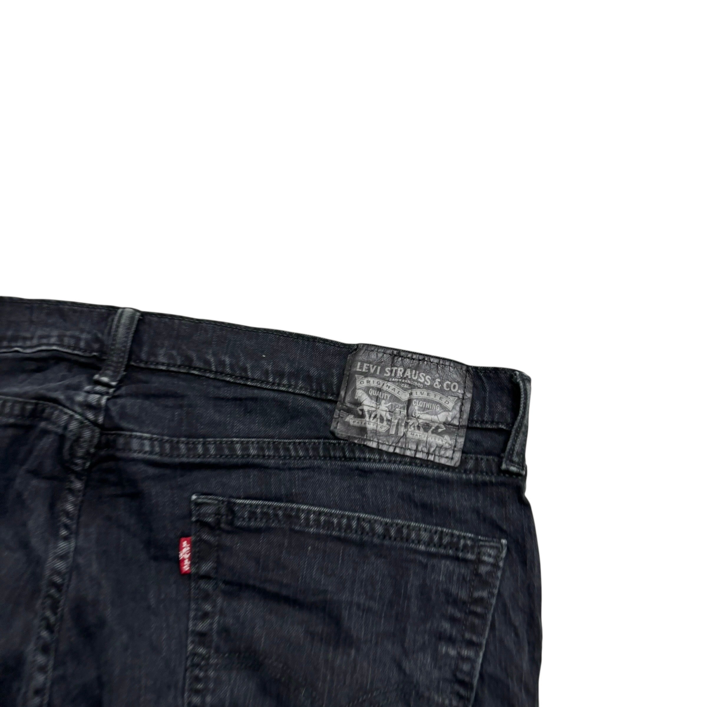 Levis 541 Jeans W38 L30 Mens Black Athletic Tapered Fit Stretch Denim