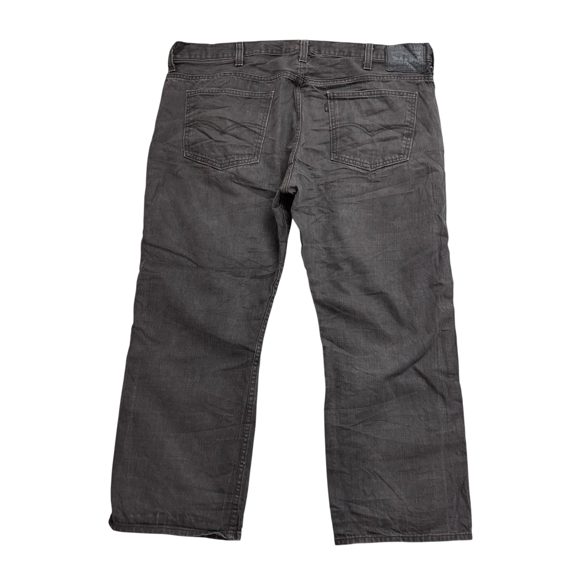 Levis 569 Jeans W42 L28 Mens Brown Baggy Relaxed Straight Fit Denim