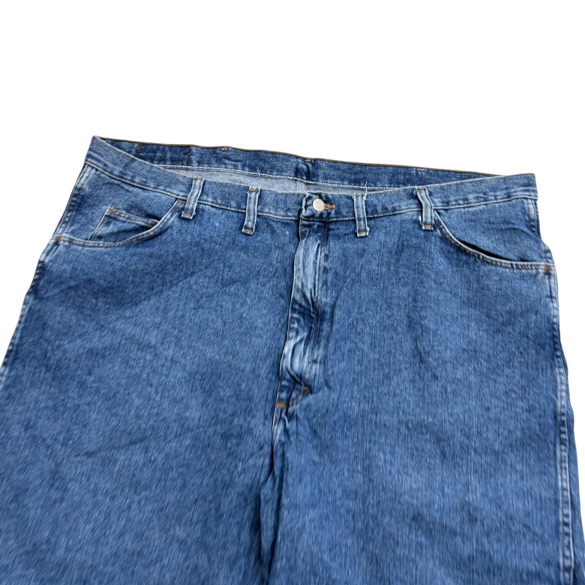 Vintage Wrangler Baggy Jorts W44 Mens Denim Shorts Mid Blue Relaxed Fit (E)