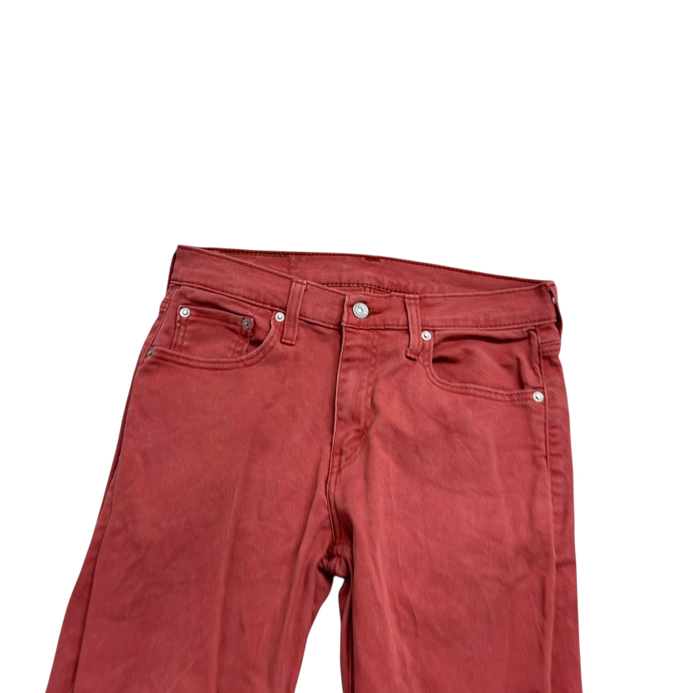 Levis 502 Trousers W30 L30 Mens Pink Regular Tapered Fit Stretch Pants