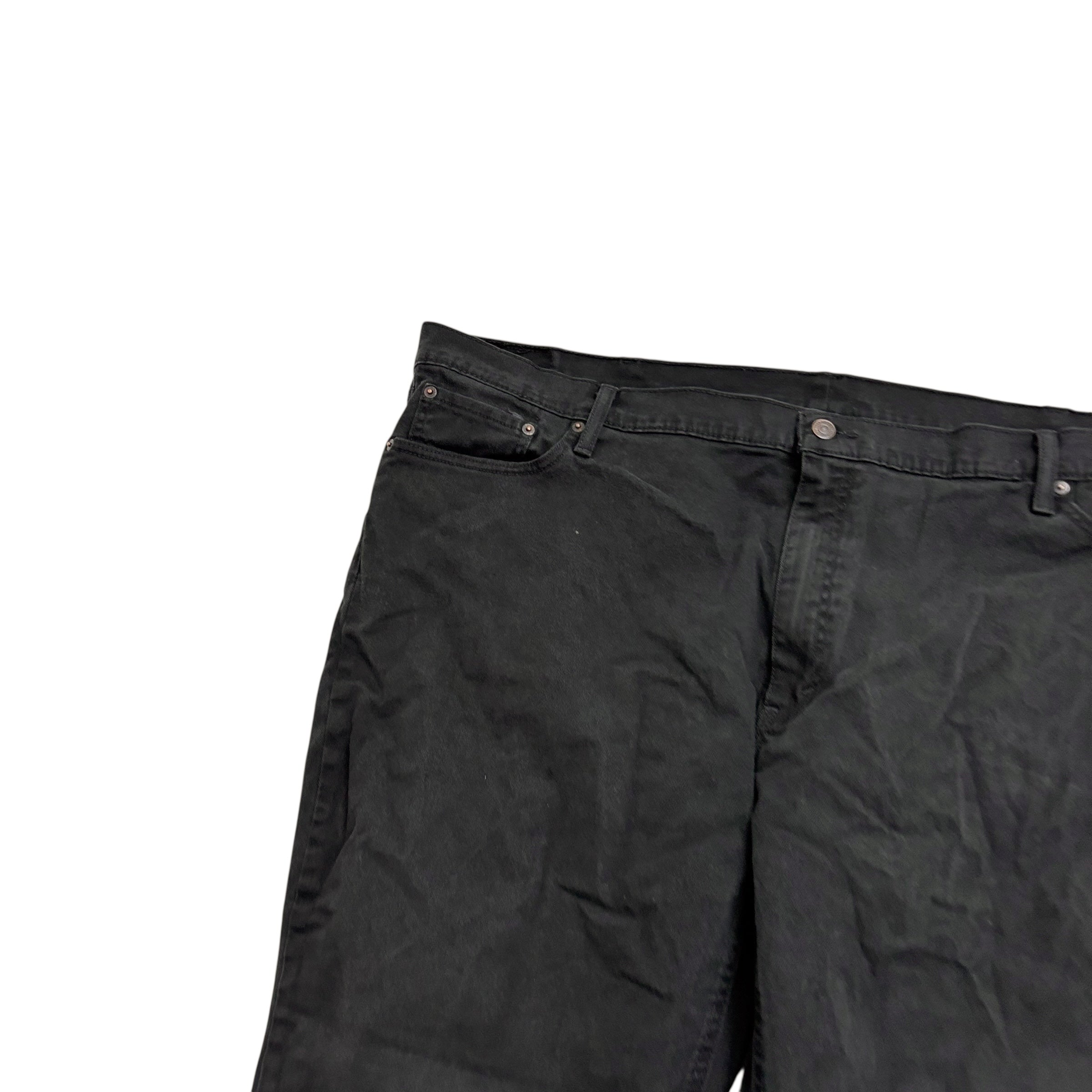 Levis 541 Jeans W52 L29 Mens Black Athletic Tapered Fit Stretch Denim (F)