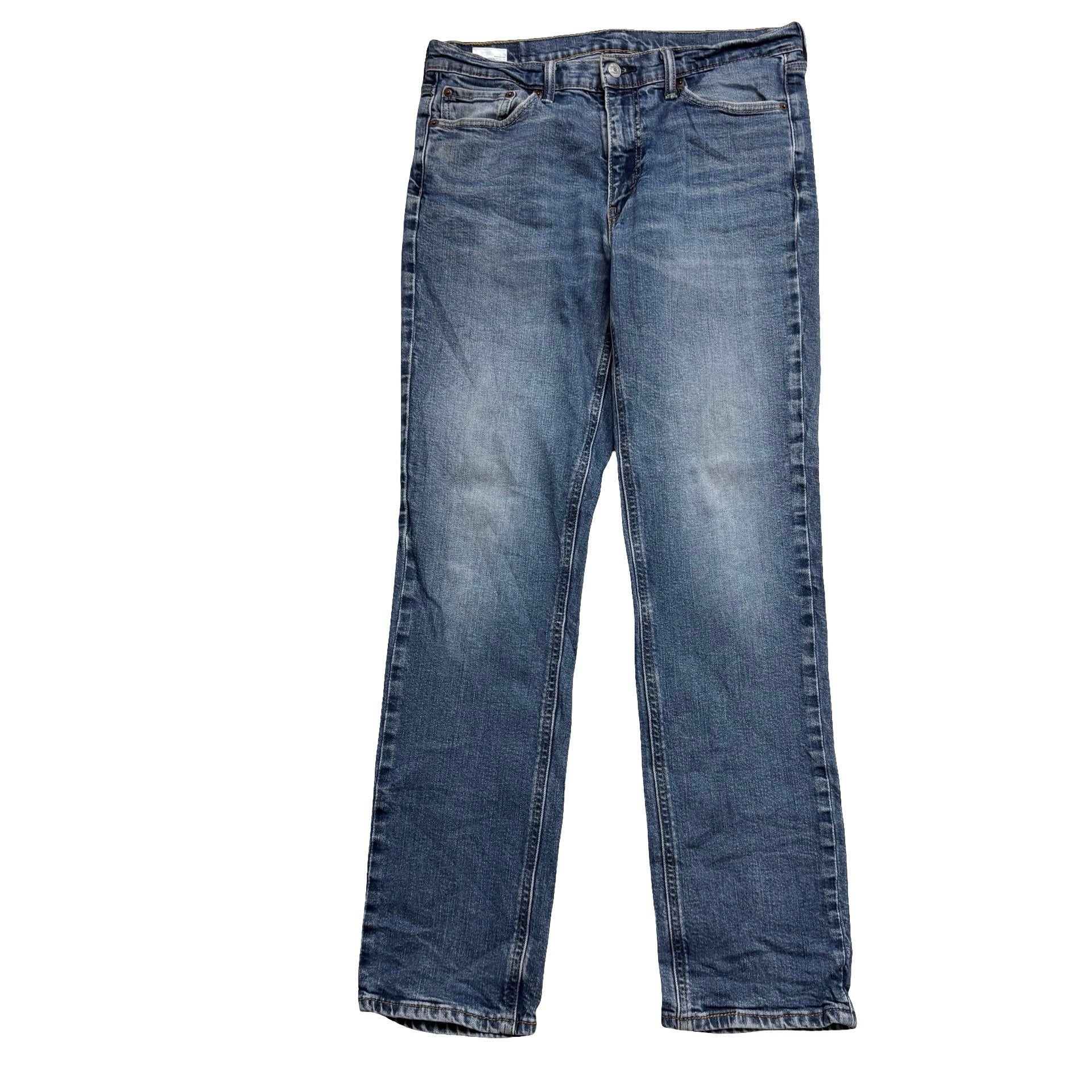 Levis 541 Jeans W33 L33 Mens Mid Blue Athletic Tapered Fit Stretch Denim